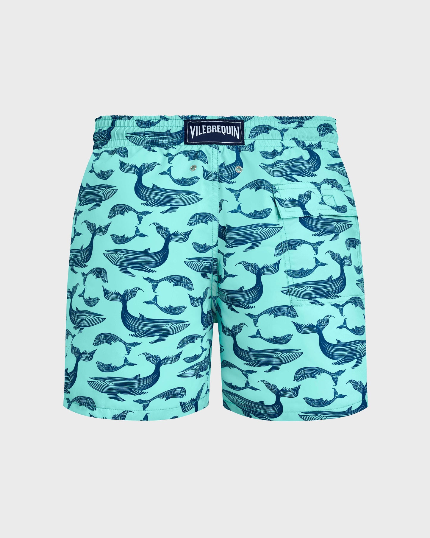 Vilebrequin Men Swim Shorts Whales - Blue note