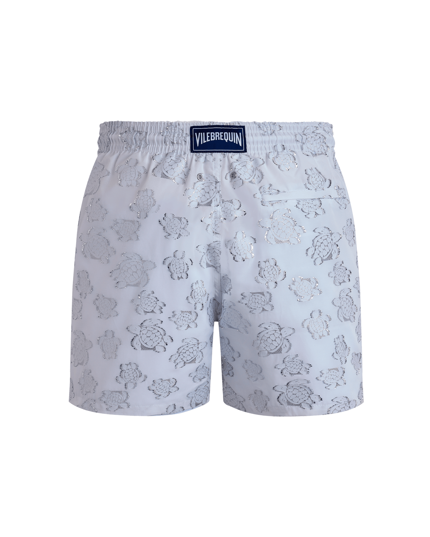 Vilebrequin Men Swim shorts Ronde des tortues Jacquard - White
