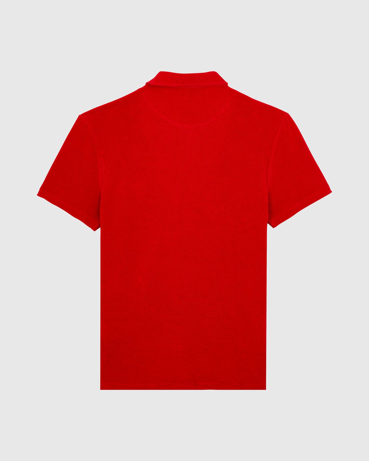 Vilebrequin Men Terry Polo Shirt Solid - Red Lipstick