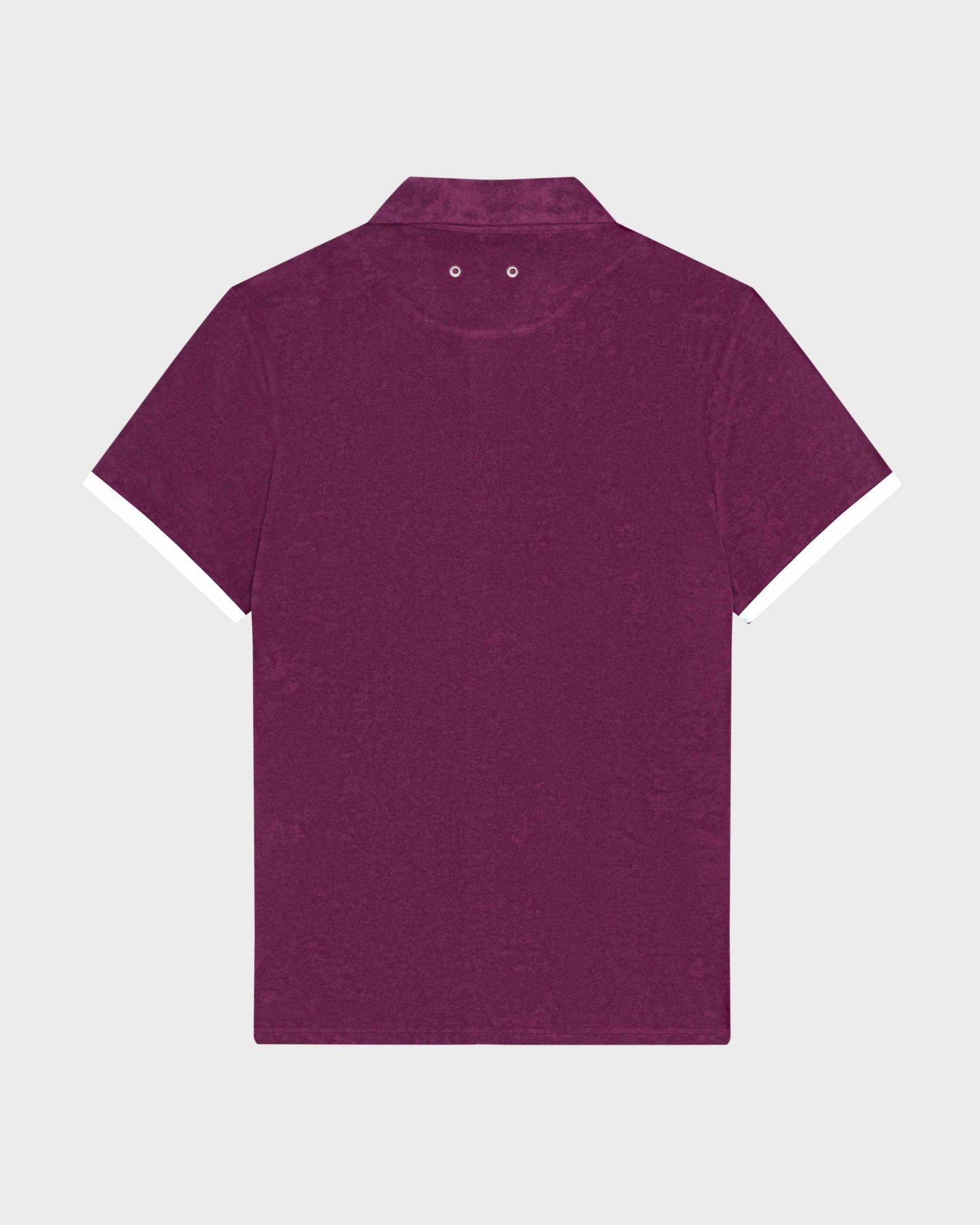 Vilebrequin Men Terry Bowling Shirt Solid - Purple Kerala