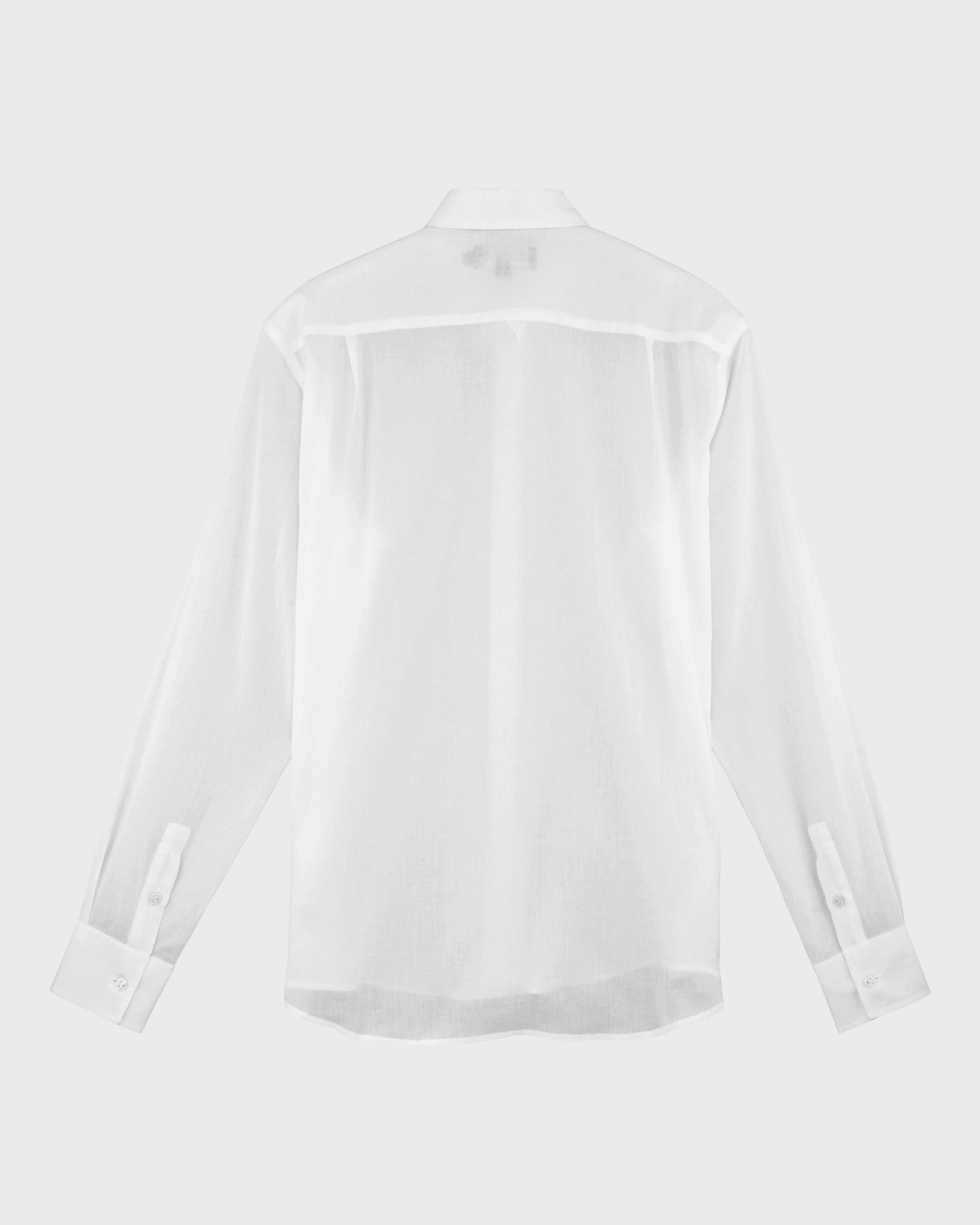 Vilebrequin Men Cotton Voile Lightweight Shirt Solid - White