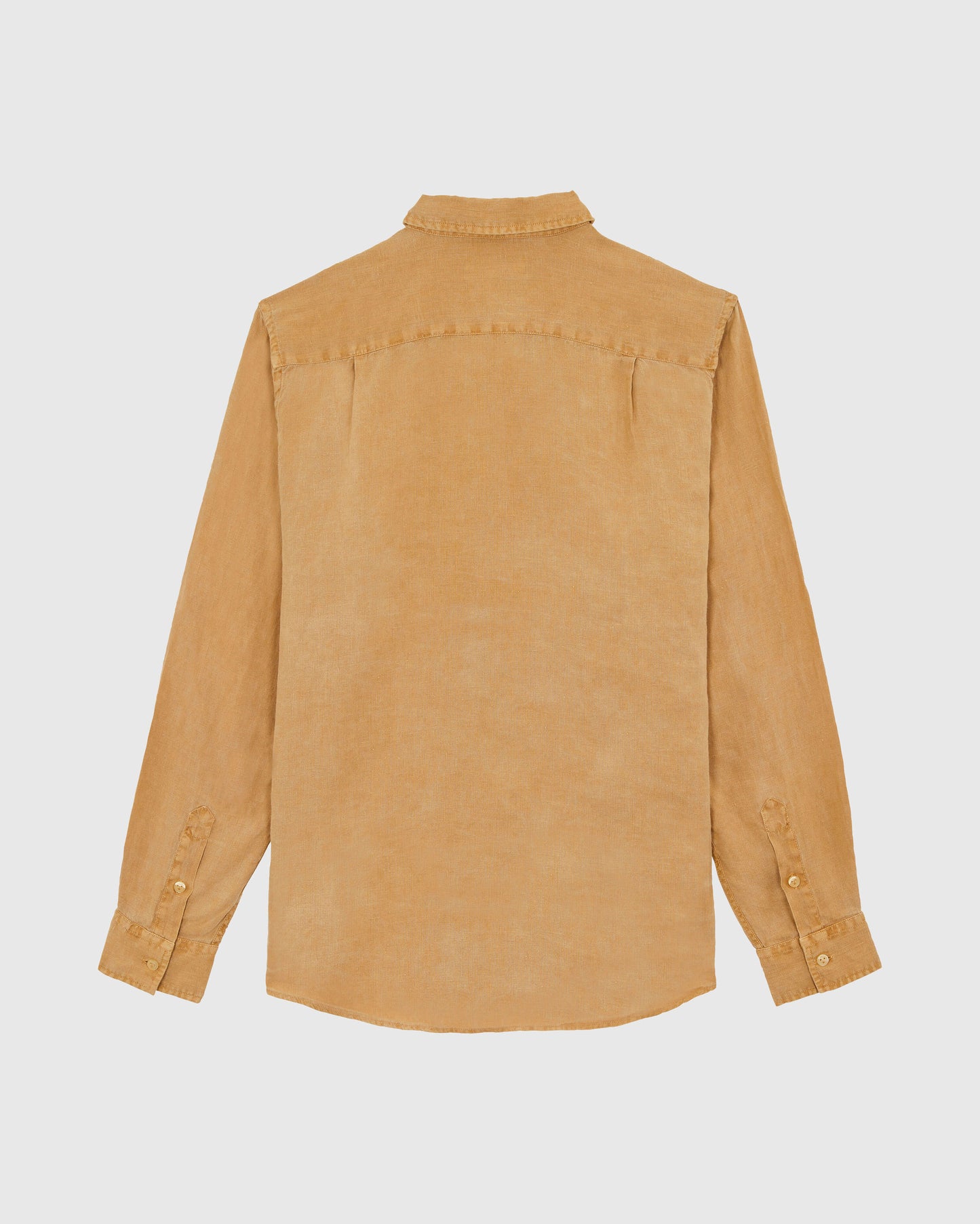 Vilebrequin Men Linen Shirt Natural dye - Brown Mocha