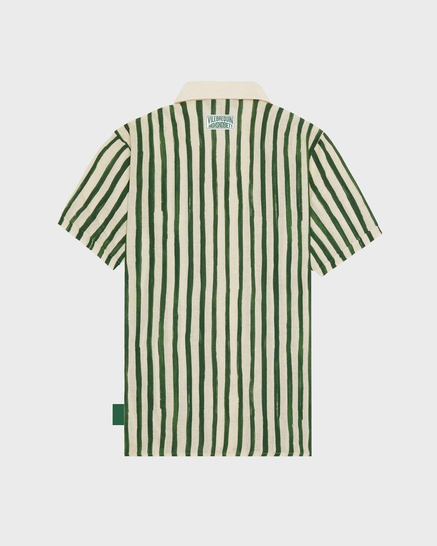Vilebrequin Men Linen Bowling Shirt HS Stripes - Vilebrequin x Highsnobiety - Green Garden Website | HARZ3U50