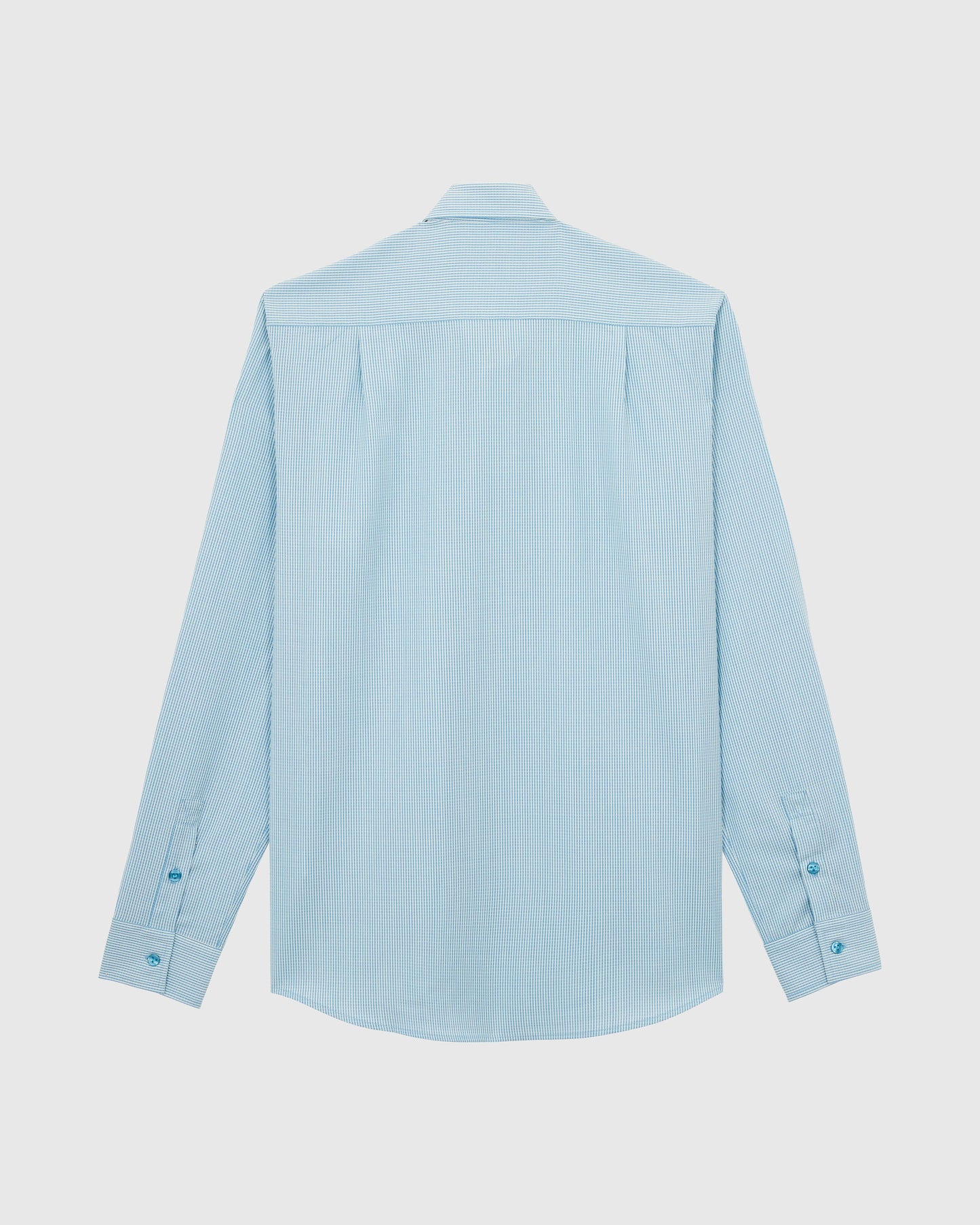 Vilebrequin Men Wool Shirt Micro Rayures Tailoring - Blue topaz
