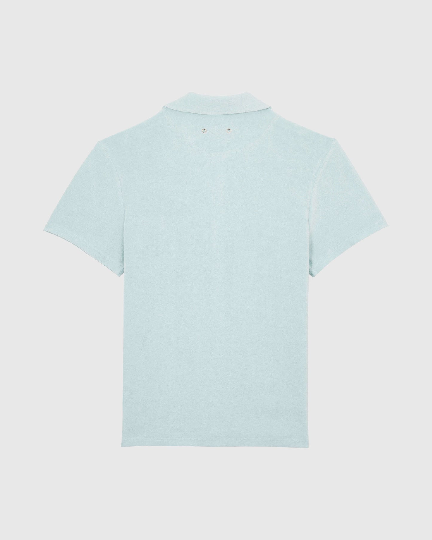 Vilebrequin Men Cotton Bowling Shirt Solid - Blue Pacific Shirt