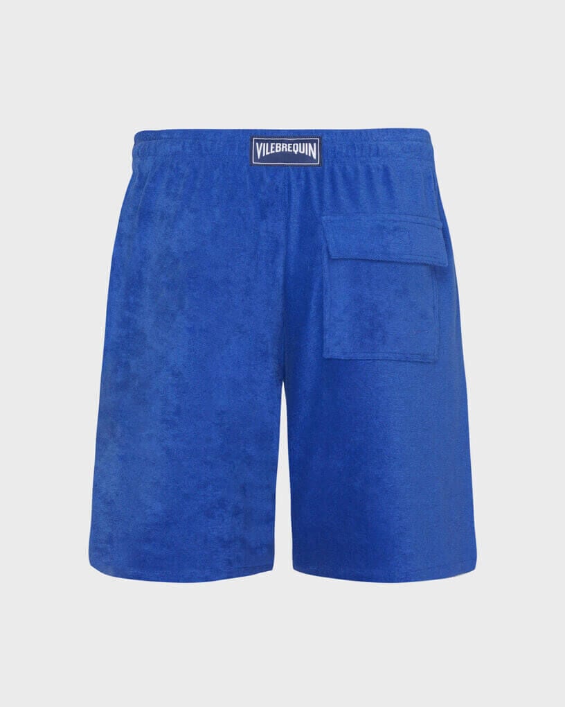Vilebrequin Men Terry Bermuda Shorts Solid - Blue Marrakech