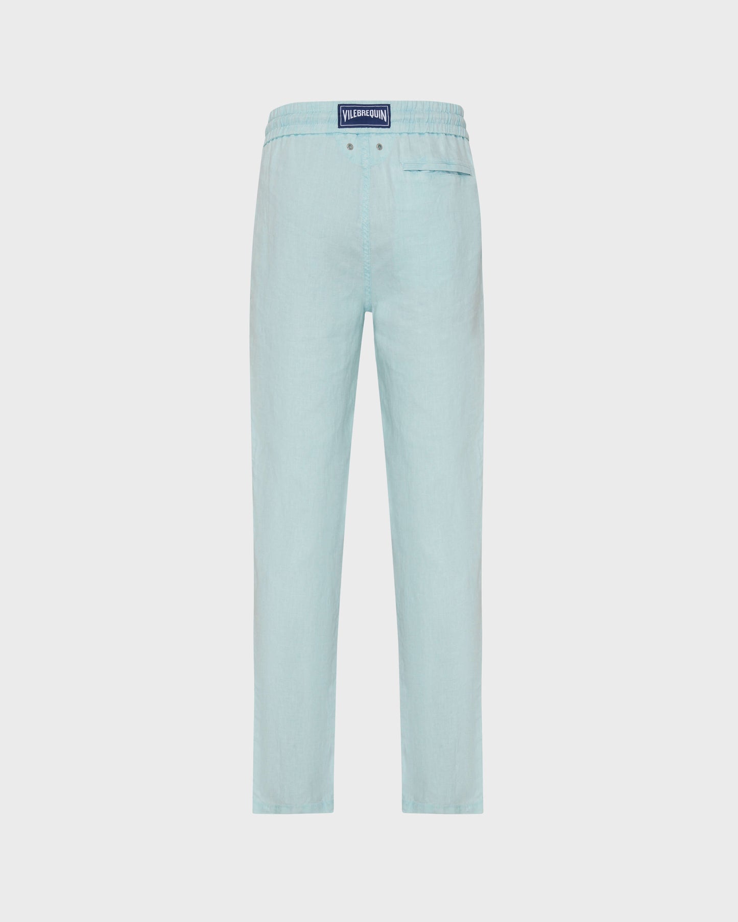 Vilebrequin Men Linen Pants Regular Fit Solid - Blue Pacific