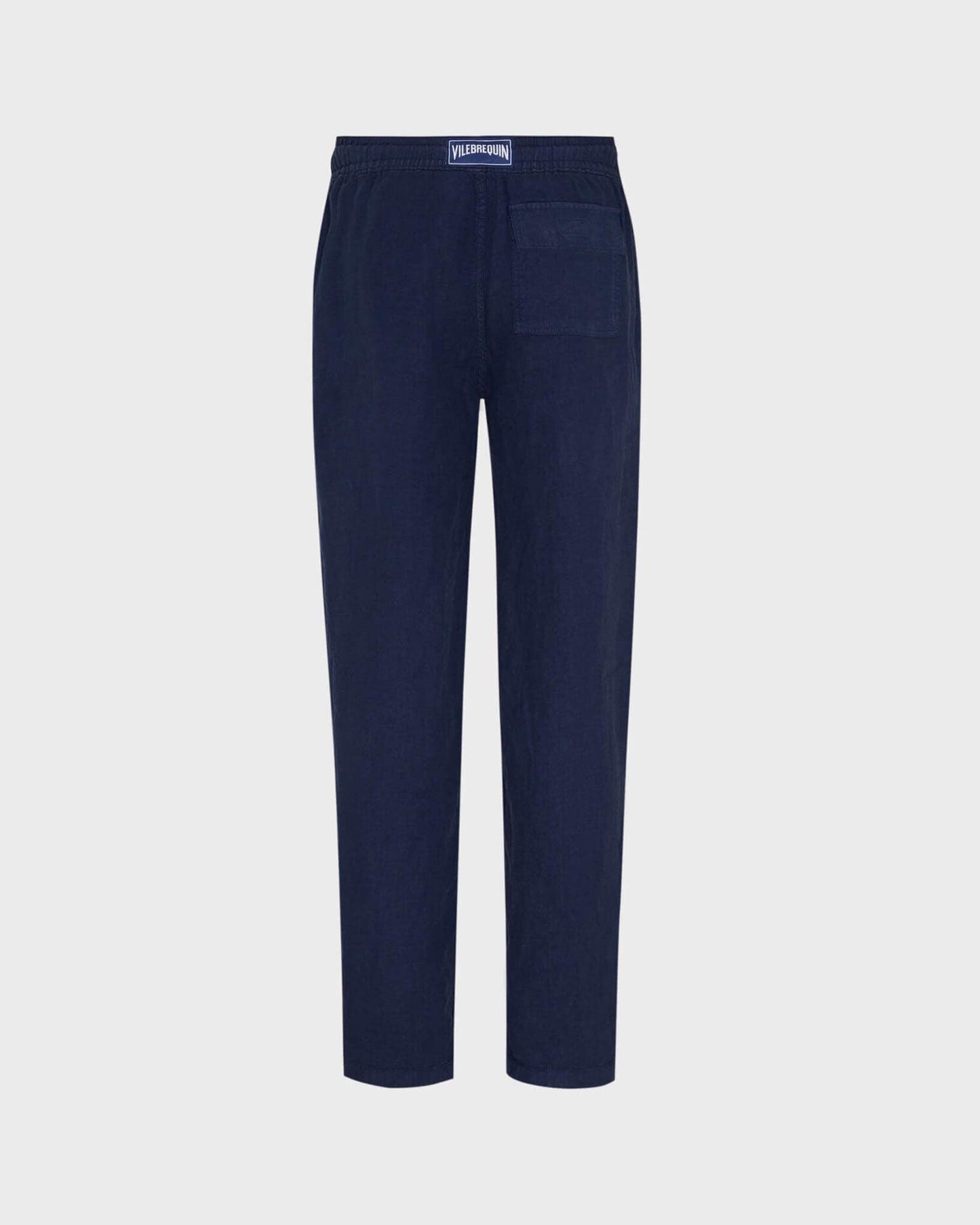Vilebrequin Men Linen Pants Solid - Blue Navy Website | PACP613P