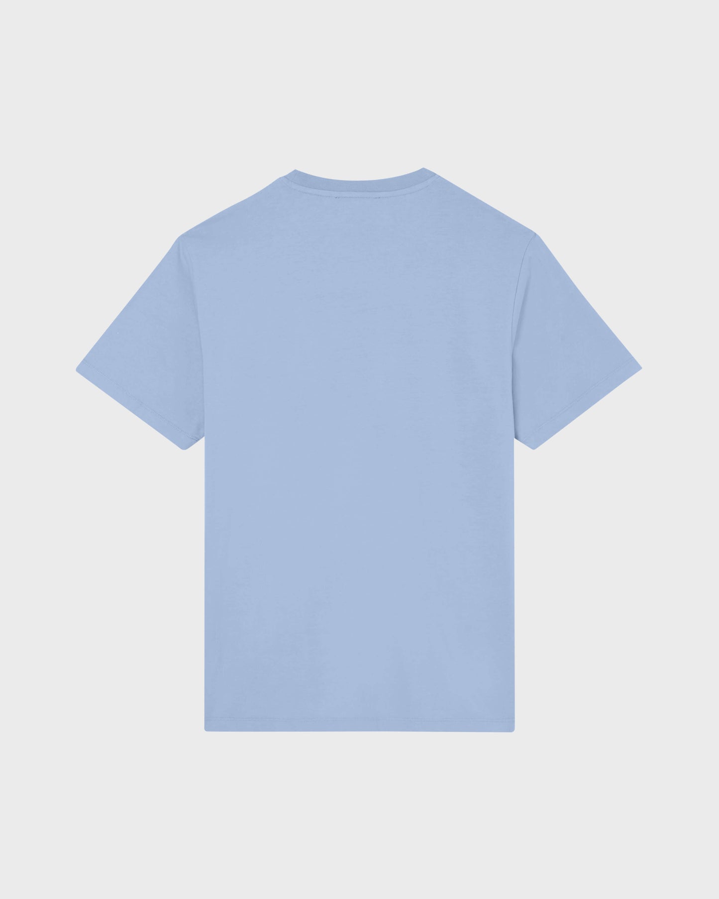 Vilebrequin Men Organic Cotton T-shirt Big Turtle Embroidery - Blue Cloudy