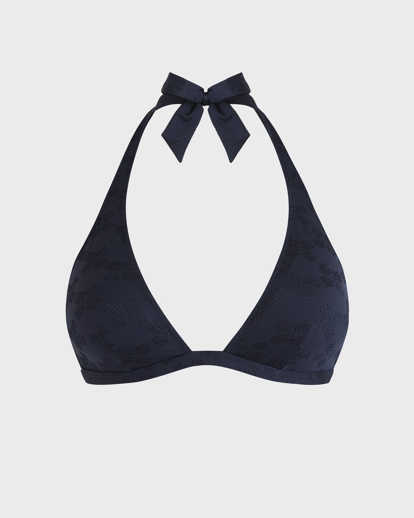 Vilebrequin Women Halter Bikini Top Jacquard Monogram - Blue Navy