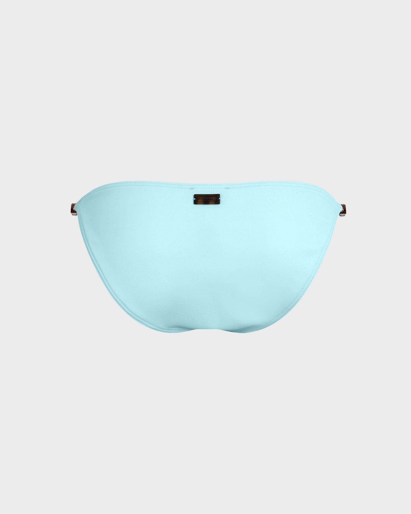 Vilebrequin Women Mini Brief Bikini Bottom Pearl Detail Solid - Blue Oxygene