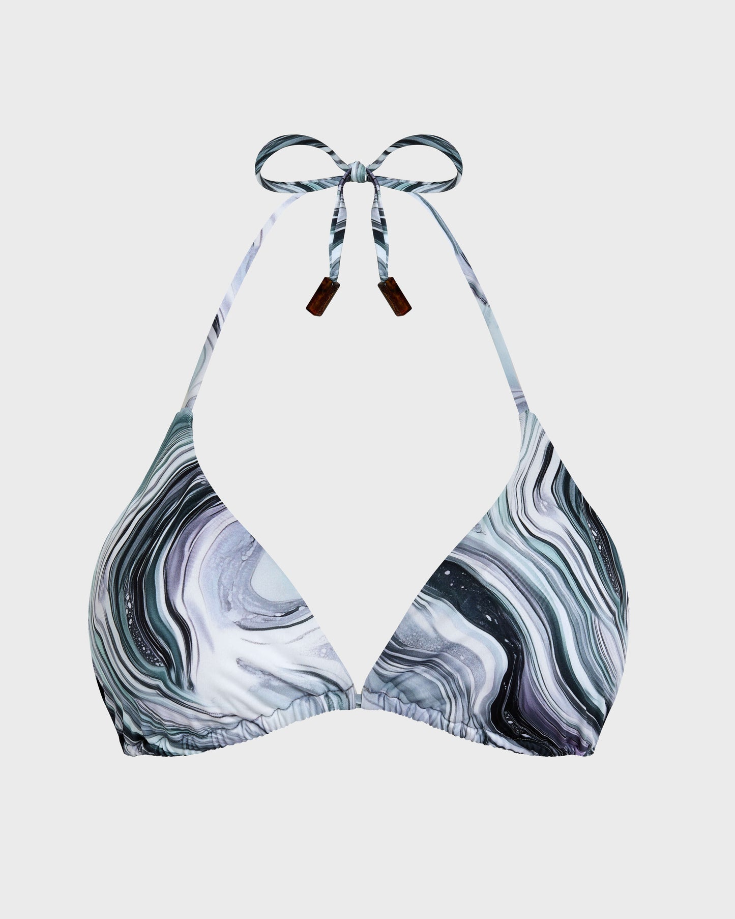 Vilebrequin Women Triangle Bikini Top Marble - White