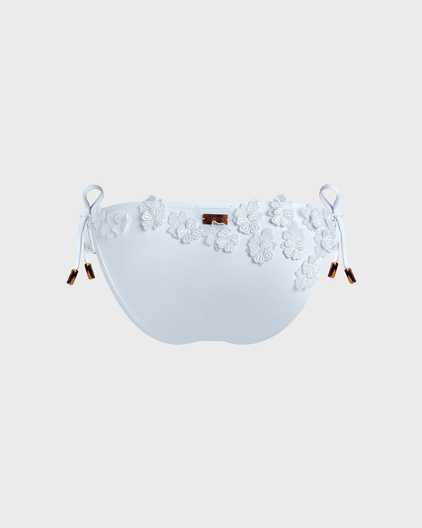 Vilebrequin Women Bikini Bottom Embroidered Guipure Florale - White