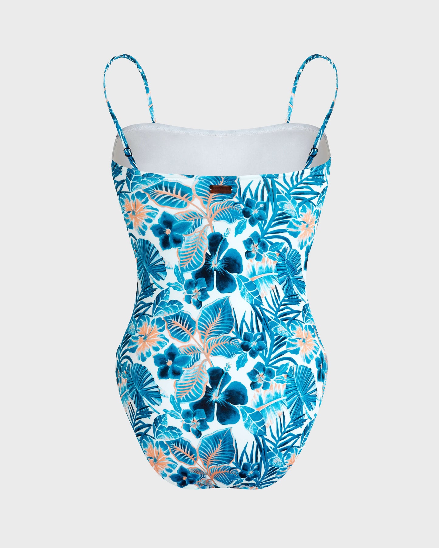 Vilebrequin Women Bustier One-piece Swimsuit Island Flowers - White