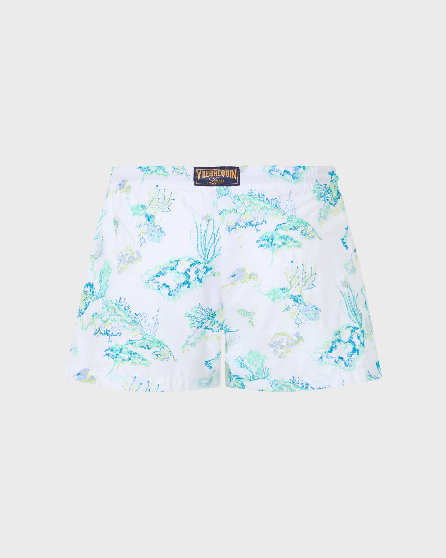 Vilebrequin Women Embroidered Stretch Swim Trunks Coral Reef - Limited Edition - White
