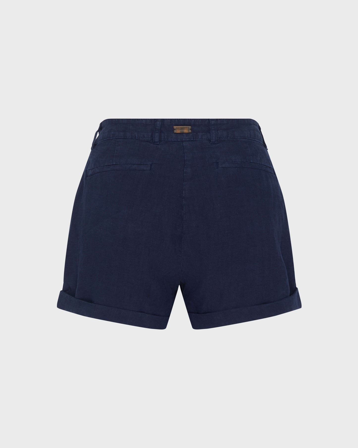 Vilebrequin Women Linen Bermuda Shorts Solid - Blue Navy