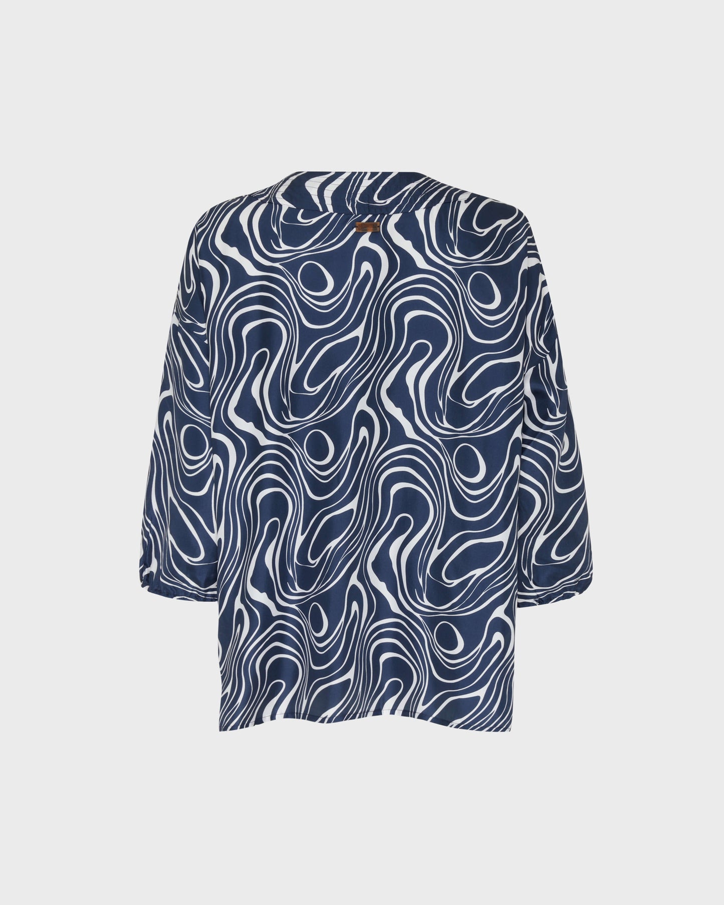Vilebrequin Women Silk Shirt Waves - Blue Navy