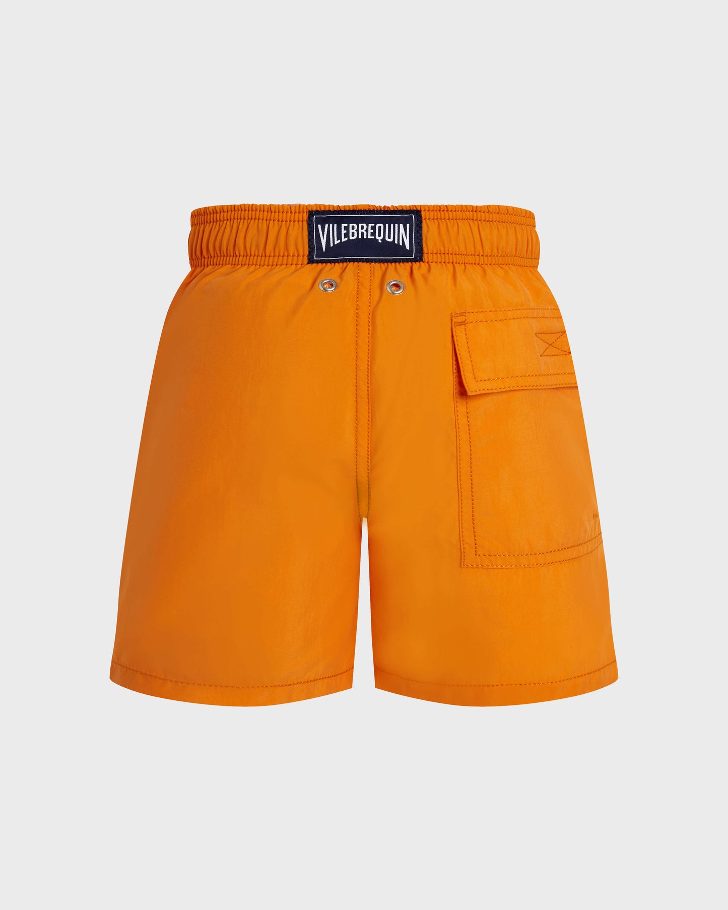 Vilebrequin Boys Boys Swim Trunks Water-reactive Octopus in Stripes - Orange Vitamin