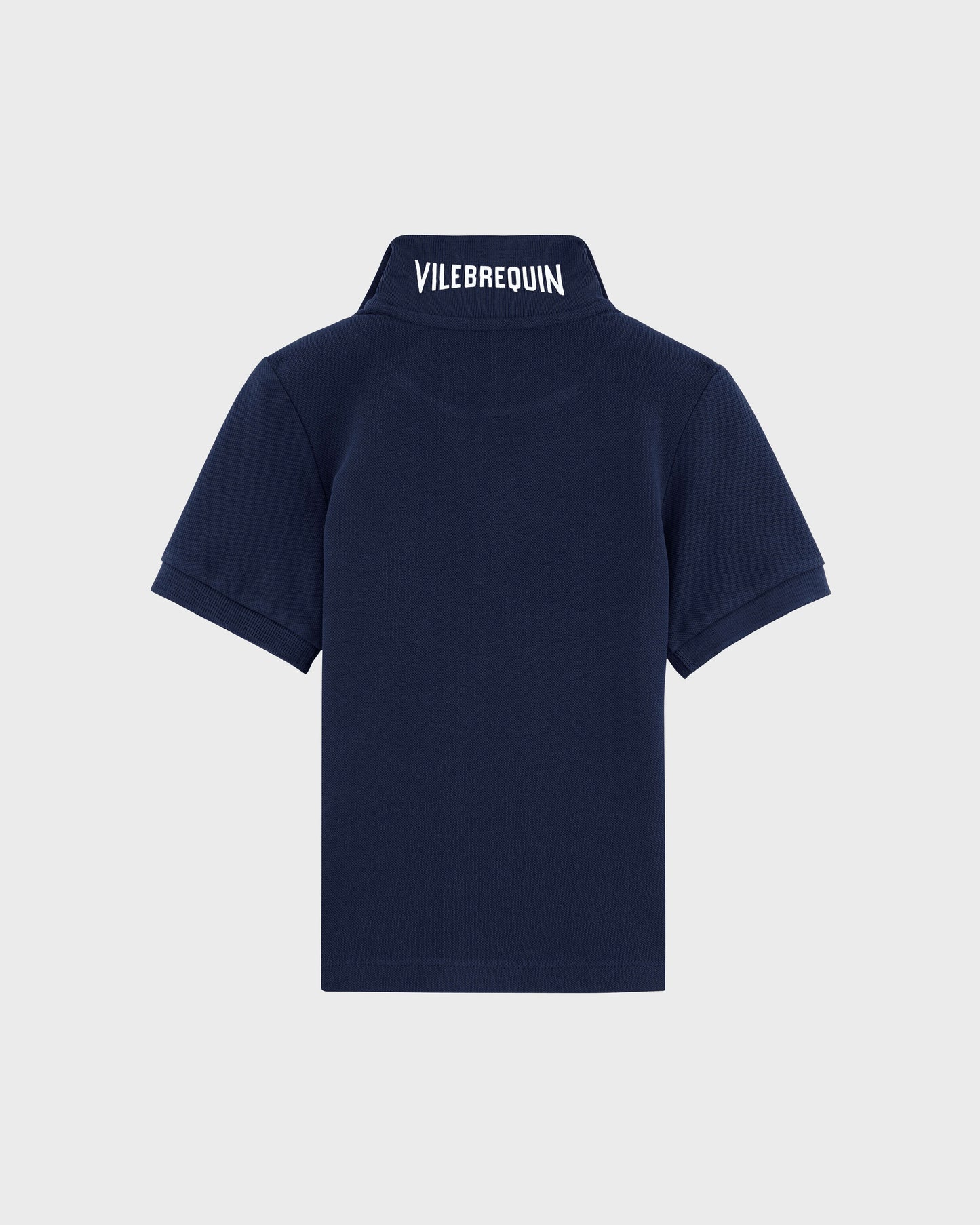 Vilebrequin Boys Cotton Pique Boys Polo Shirt Solid - Blue Navy Boys Polo Shirt