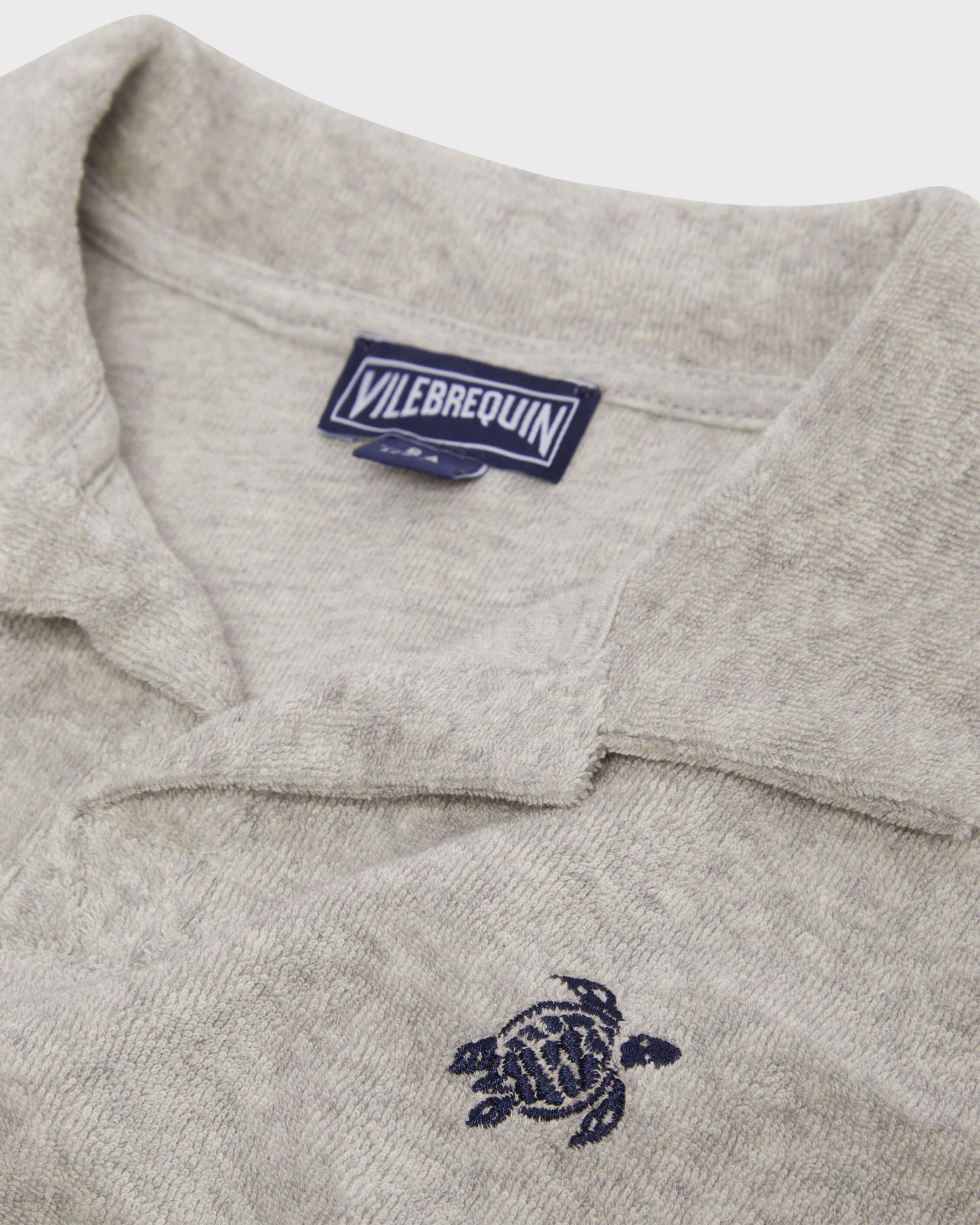 Vilebrequin Boys Boys Terry Polo Embroidered Turtle - Heather grey