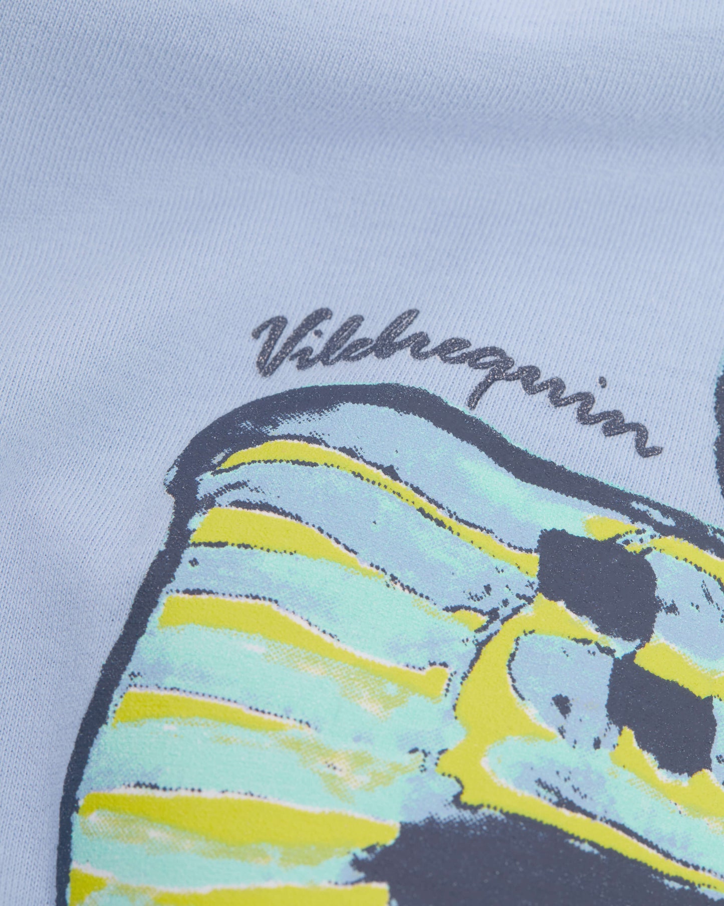Vilebrequin Boys Boys Organic Cotton Oversize T-shirt Fish - Blue Cloudy