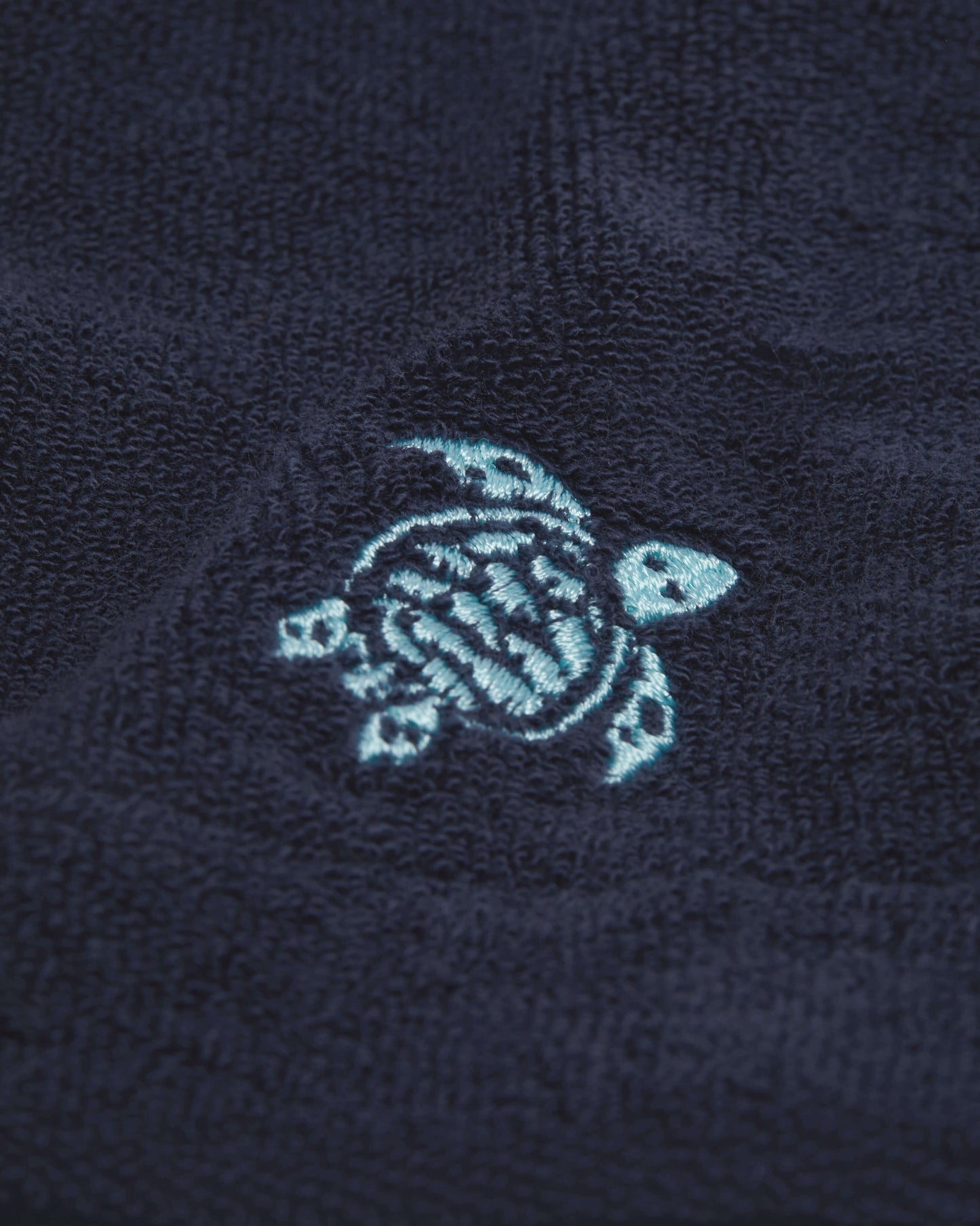 Vilebrequin Boys Boys Terry Bermuda Shorts Embroidered Turtle - Blue Navy