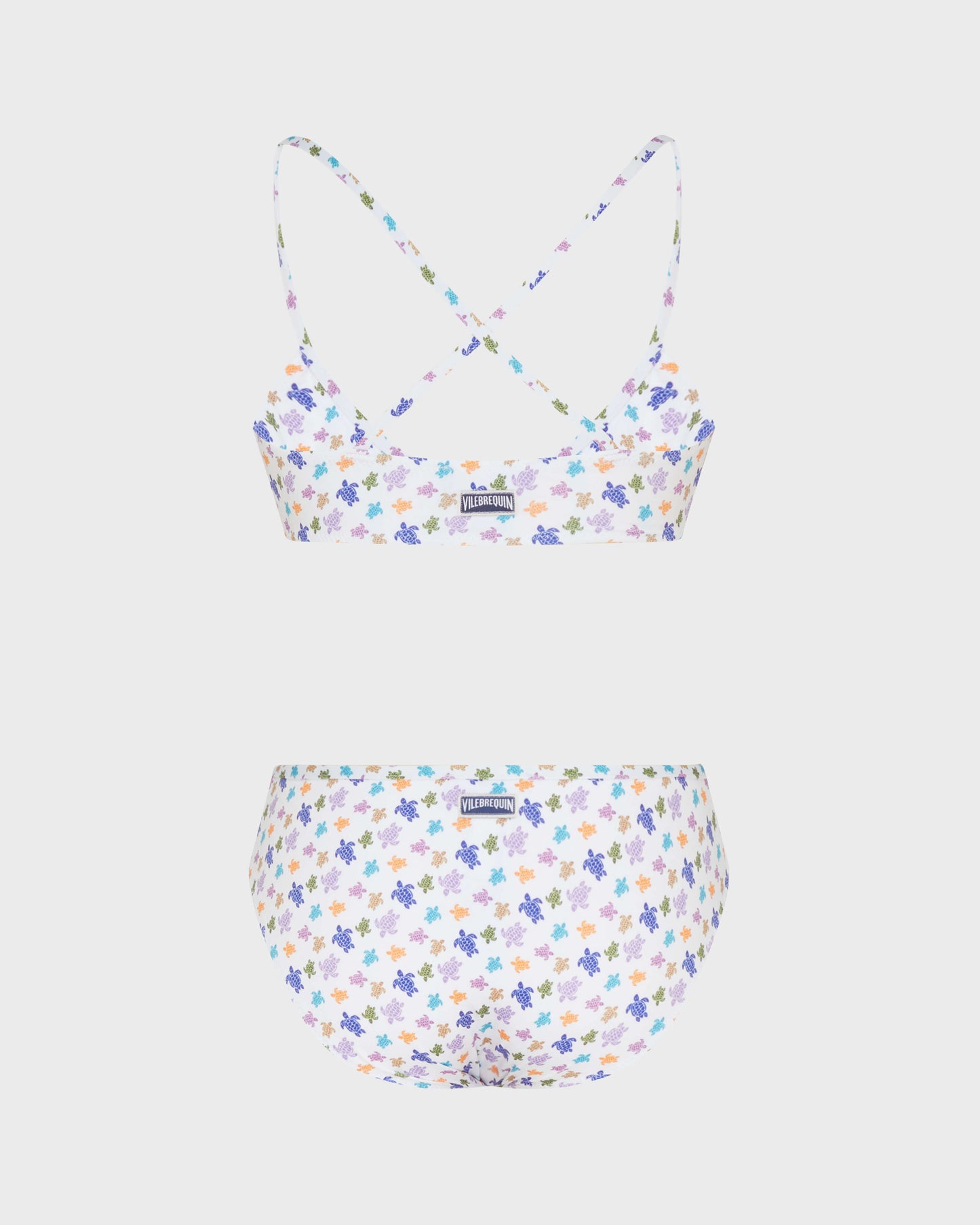 Vilebrequin Girls Girls Two pieces Swimsuit Micro Ronde des Tortues - White
