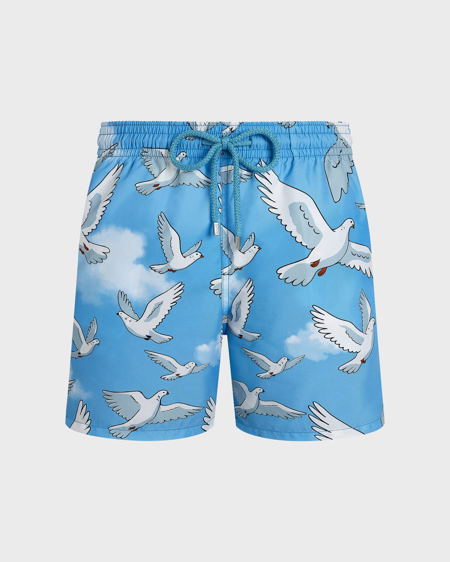 Vilebrequin Men Swim Trunks Doves - VBQ x 3.PARADIS - Blue Jaipuy