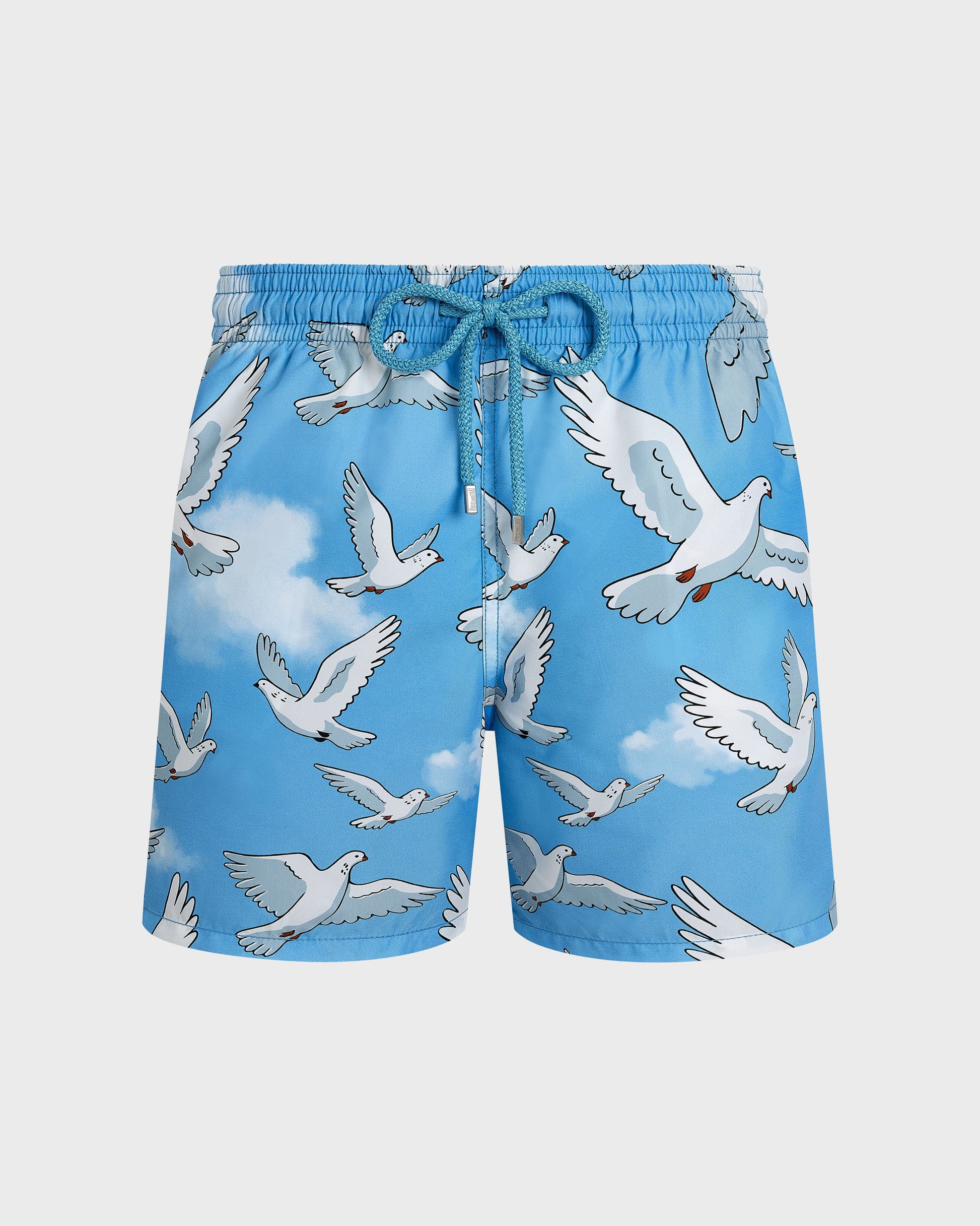 Vilebrequin Men Swim Trunks Doves - VBQ x 3.PARADIS - Blue Jaipuy