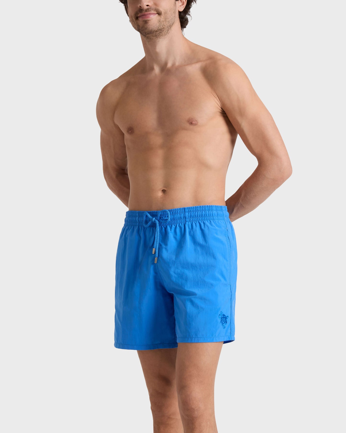 Vilebrequin Men Swim Trunks Water-reactive Bubble Turtles 3D - Blue Earthenware