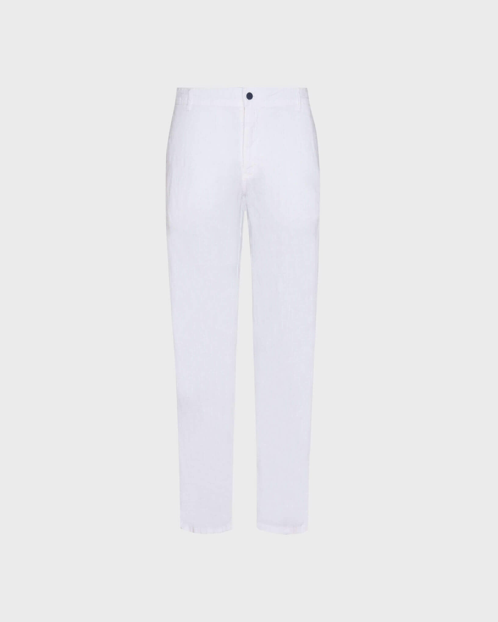 Vilebrequin Men Straight Linen Pants Solid - White Pants