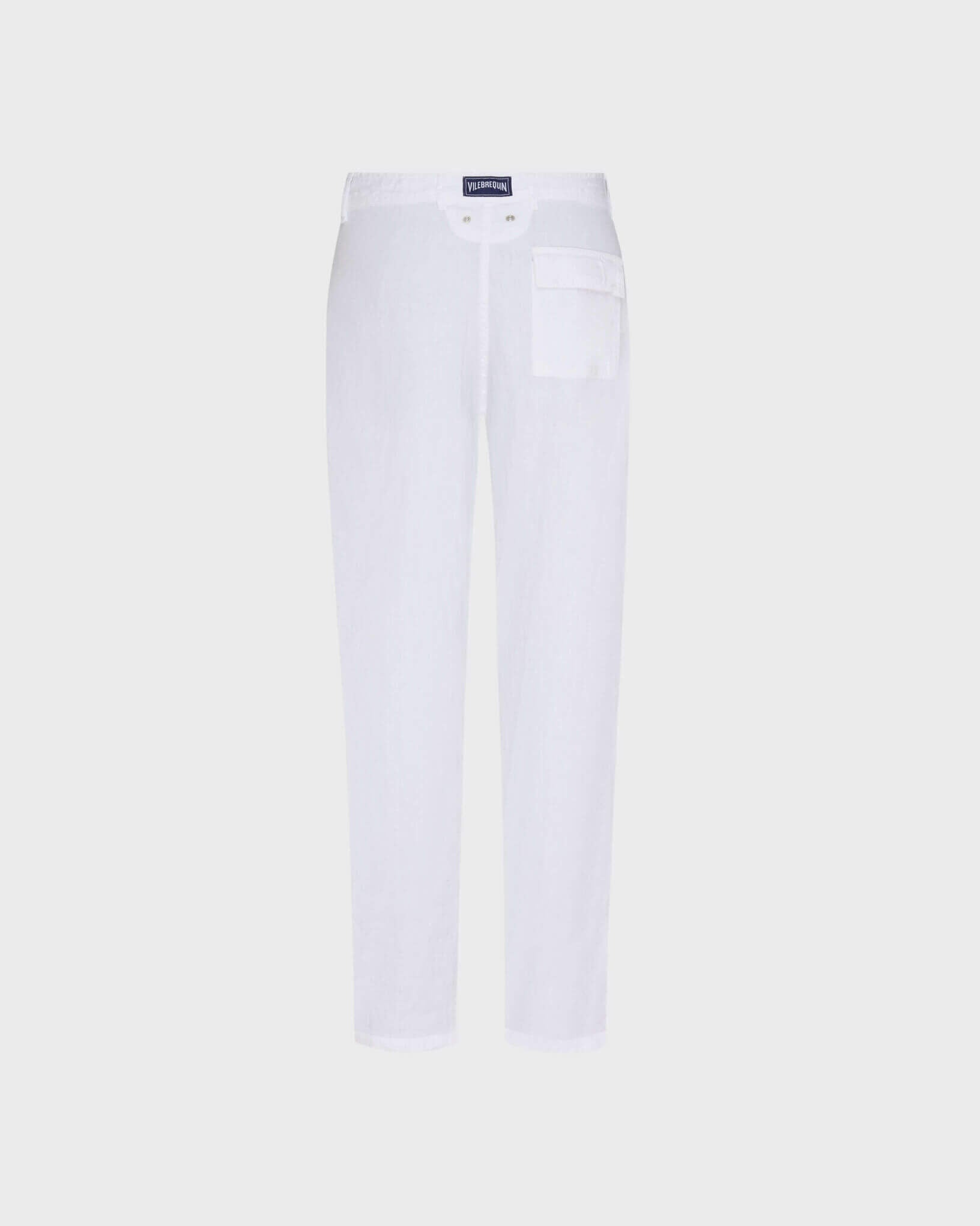 Vilebrequin Men Straight Linen Pants Solid - White Pants