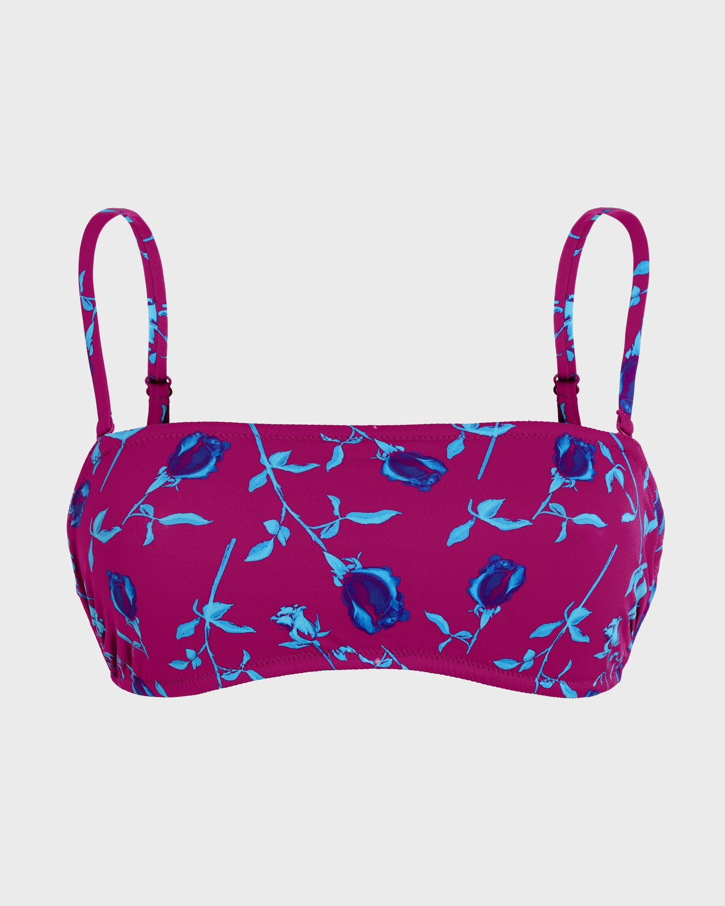 Vilebrequin Women Bralette Bikini Top Roses - Red Crimson purple