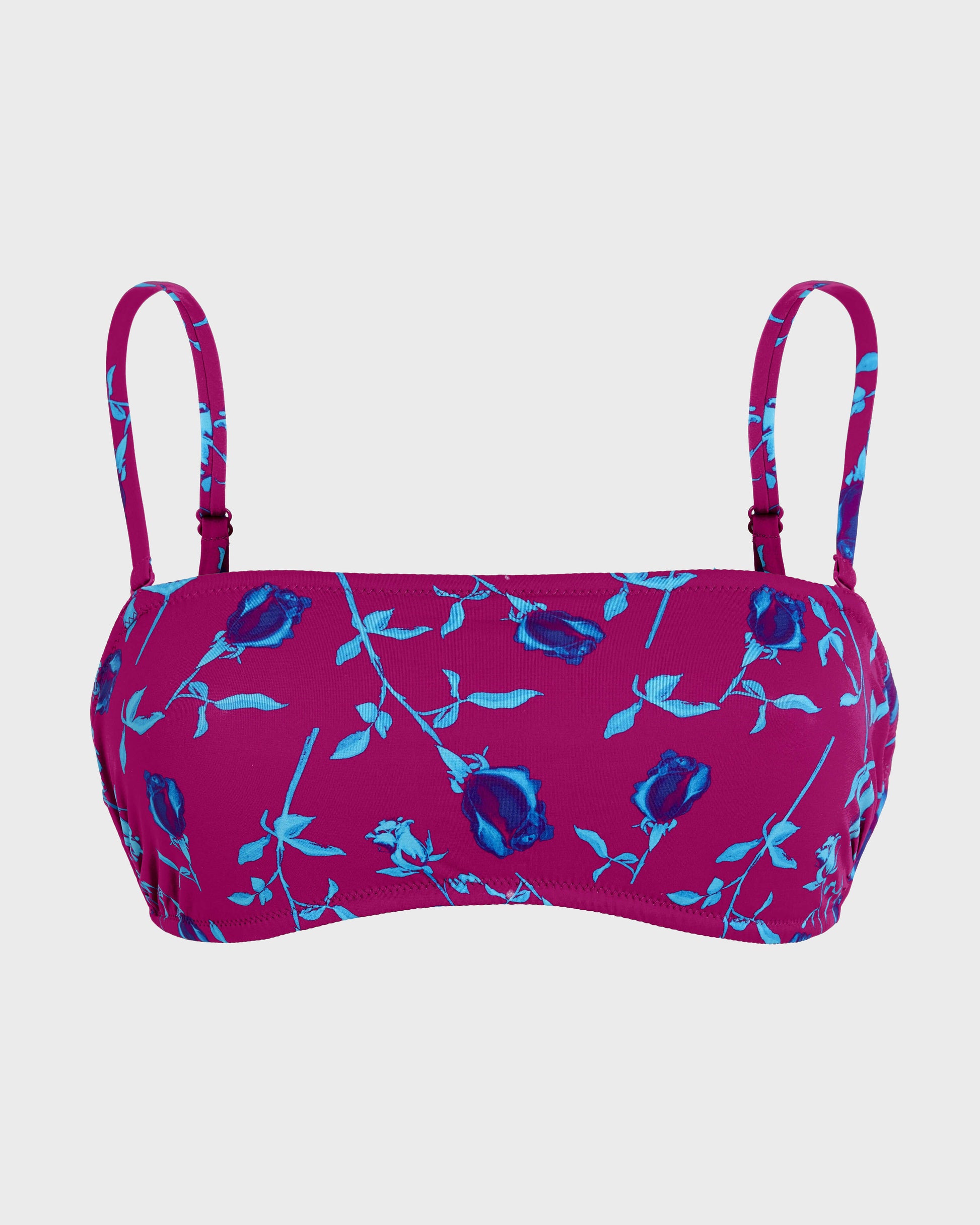Vilebrequin Women Bralette Bikini Top Roses - Red Crimson purple