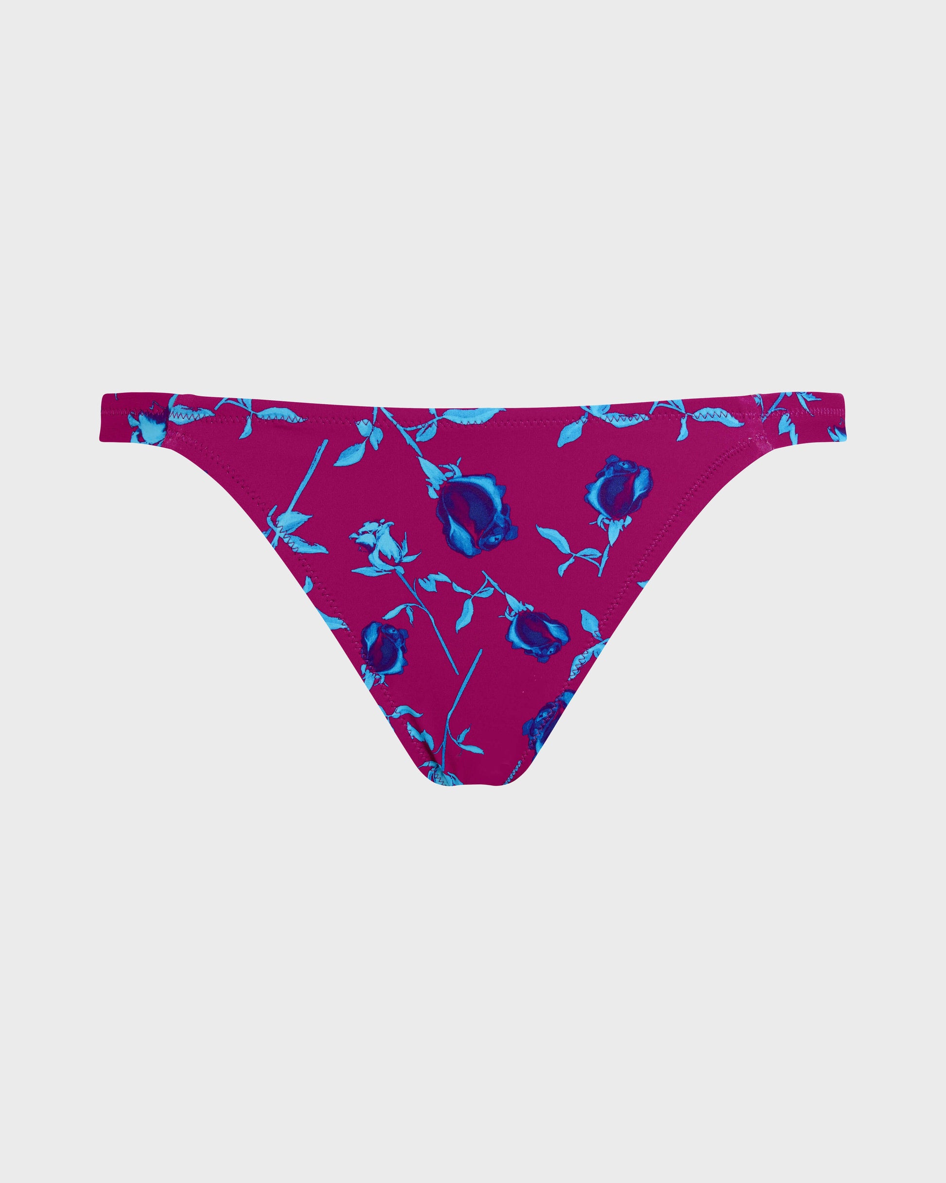 Vilebrequin Women Tanga Bikini Bottom Roses - Red Crimson purple