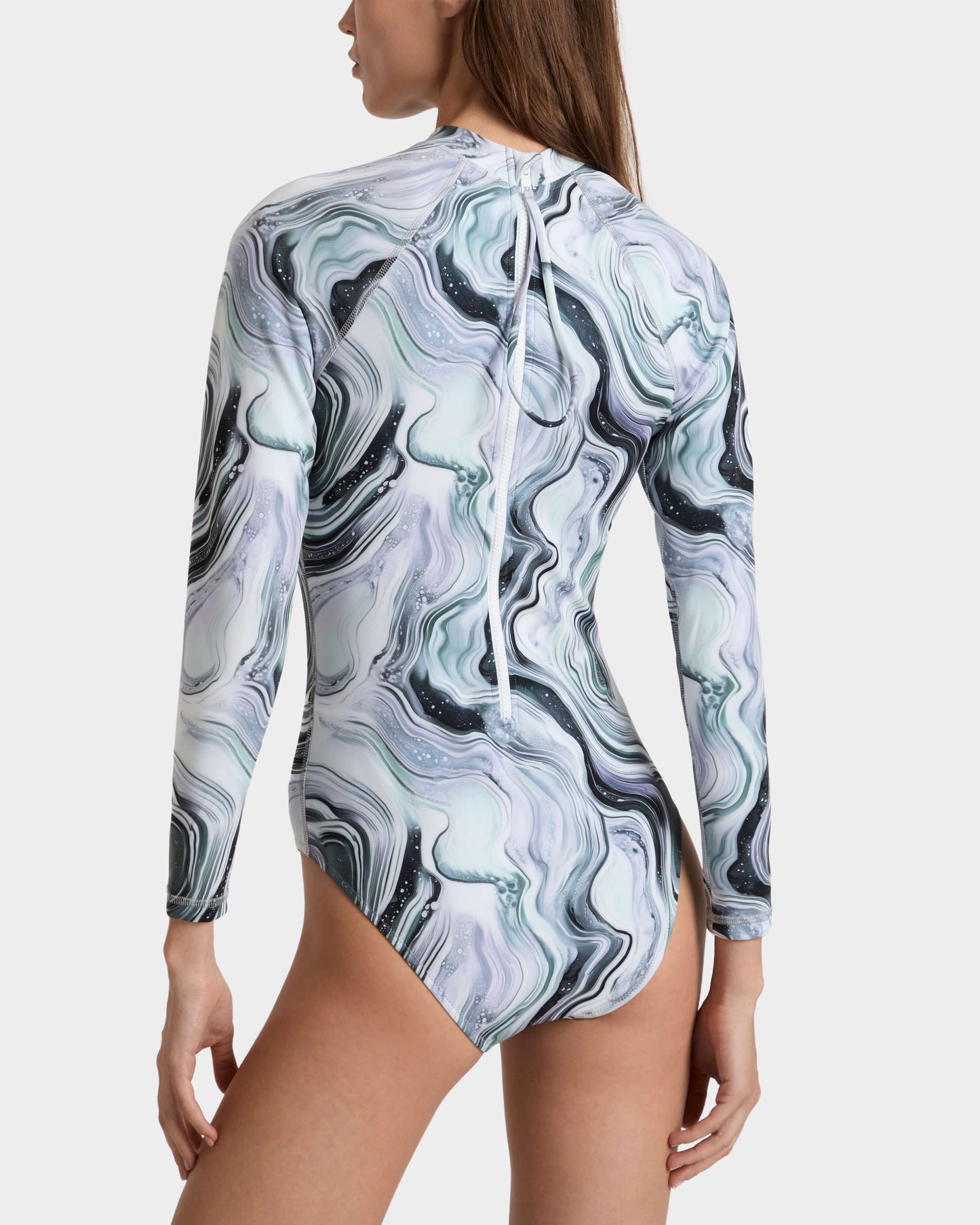 Vilebrequin Women One-piece UV Protection Rashguard Marble - White