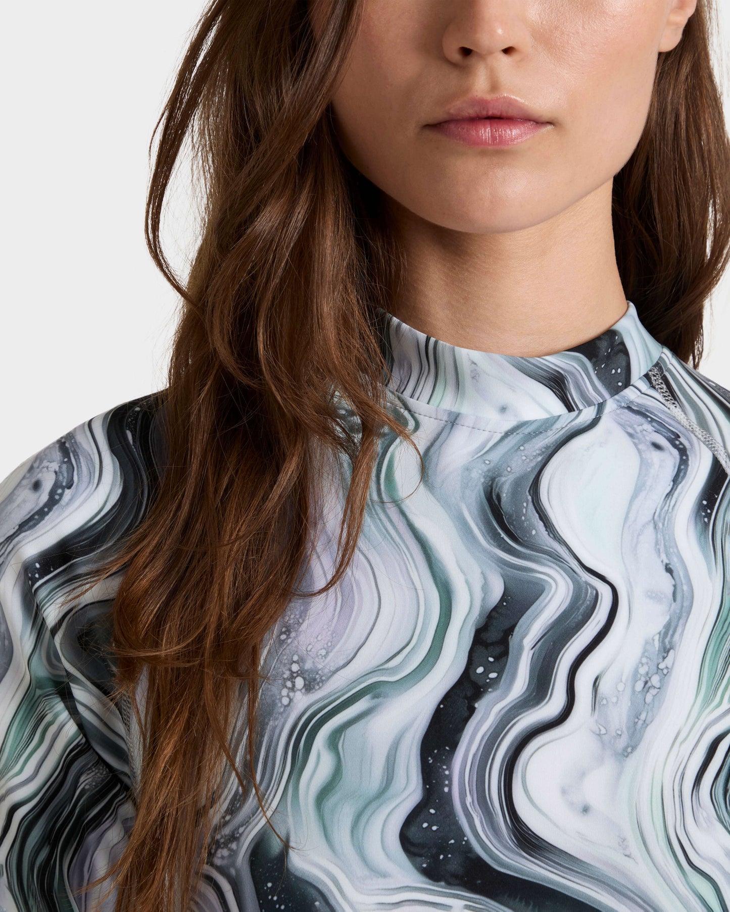 Vilebrequin Women One-piece UV Protection Rashguard Marble - White