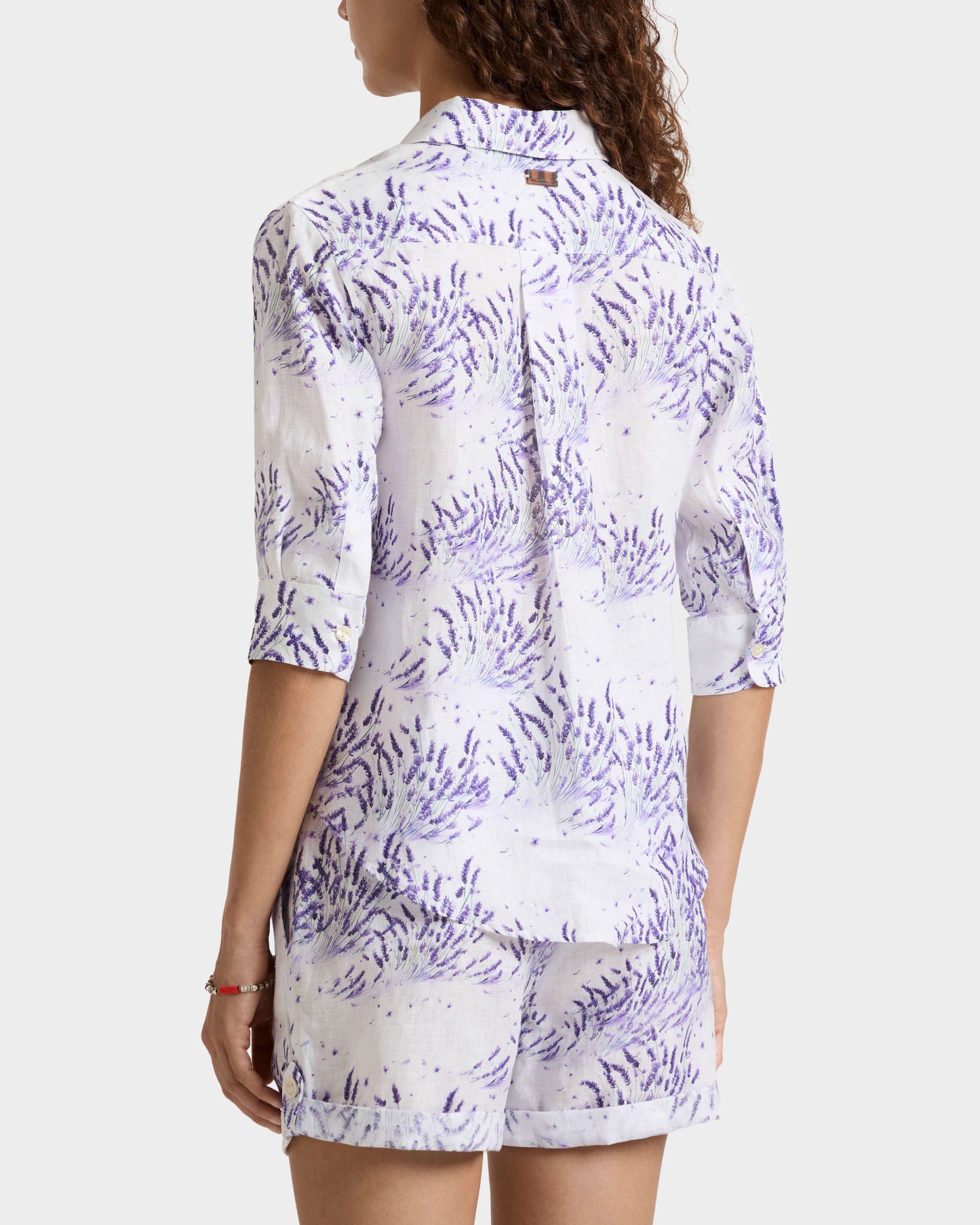 Vilebrequin Women Linen Shirt Lavender - White