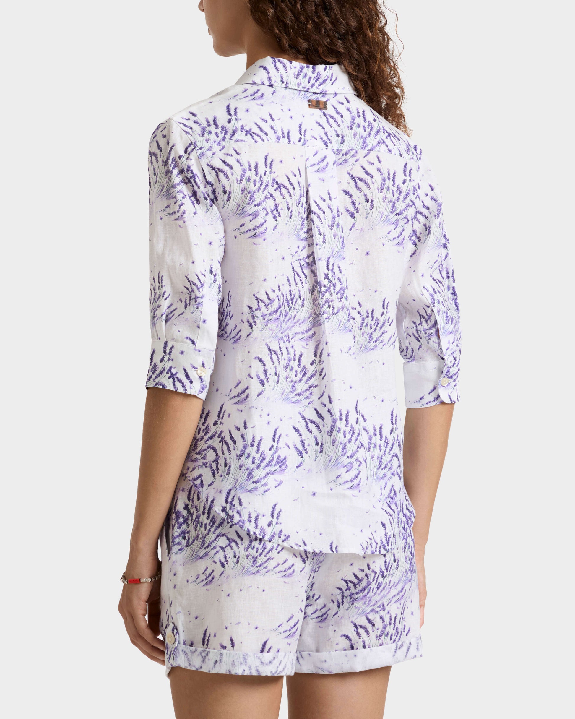 Vilebrequin Women Linen Shirt Lavender - White