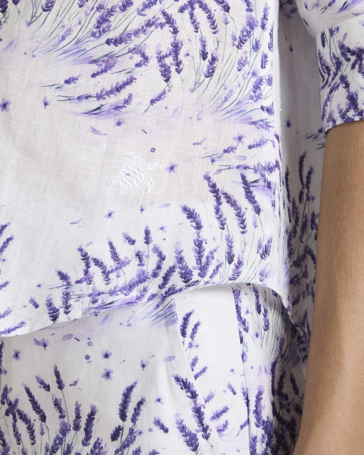 Vilebrequin Women Linen Shirt Lavender - White