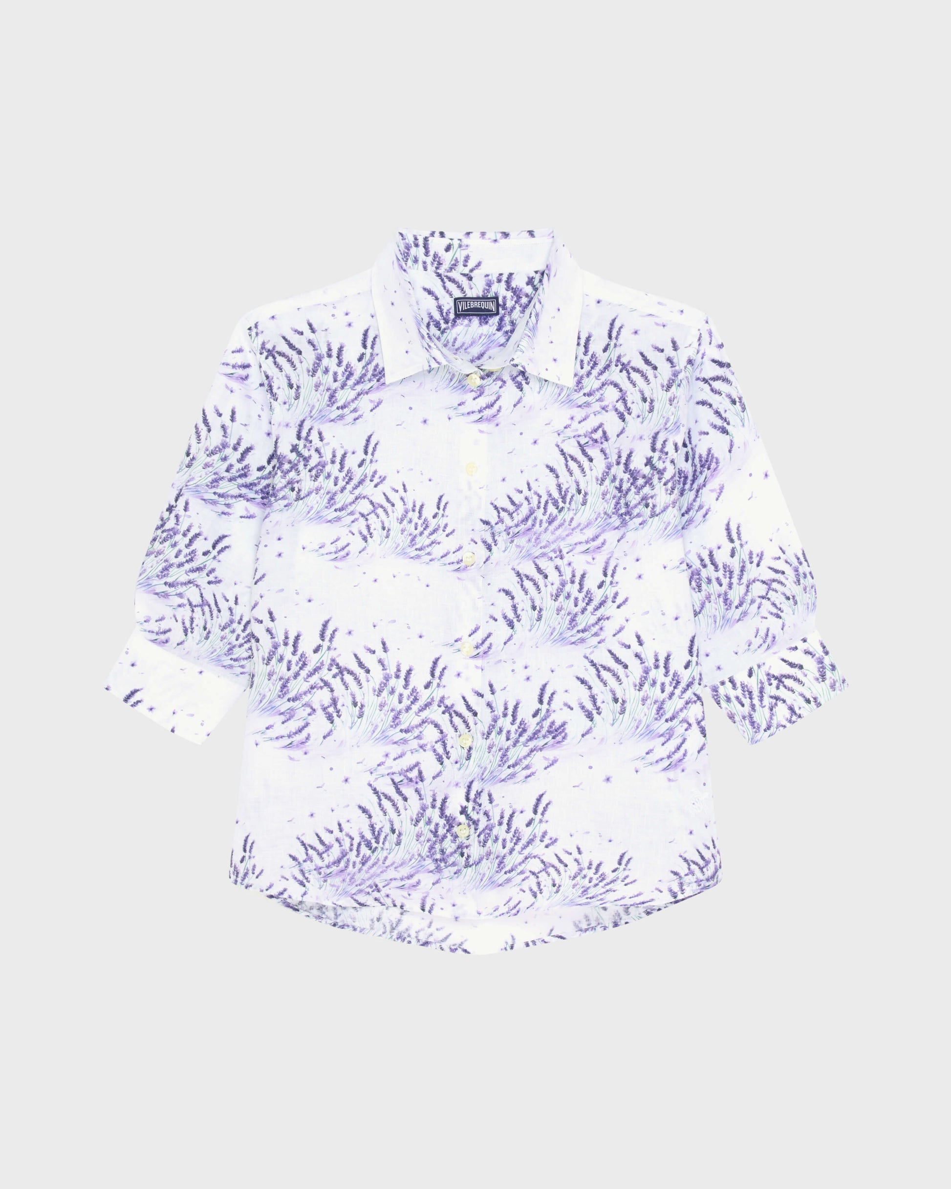 Vilebrequin Women Linen Shirt Lavender - White