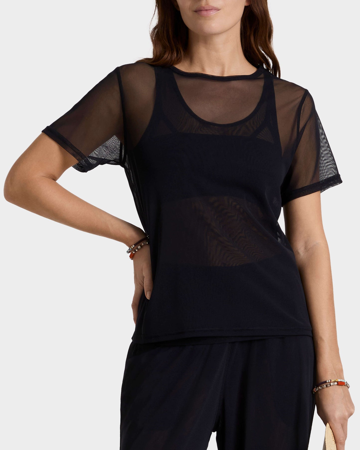Vilebrequin Women Tulle T-shirt Solid - Black