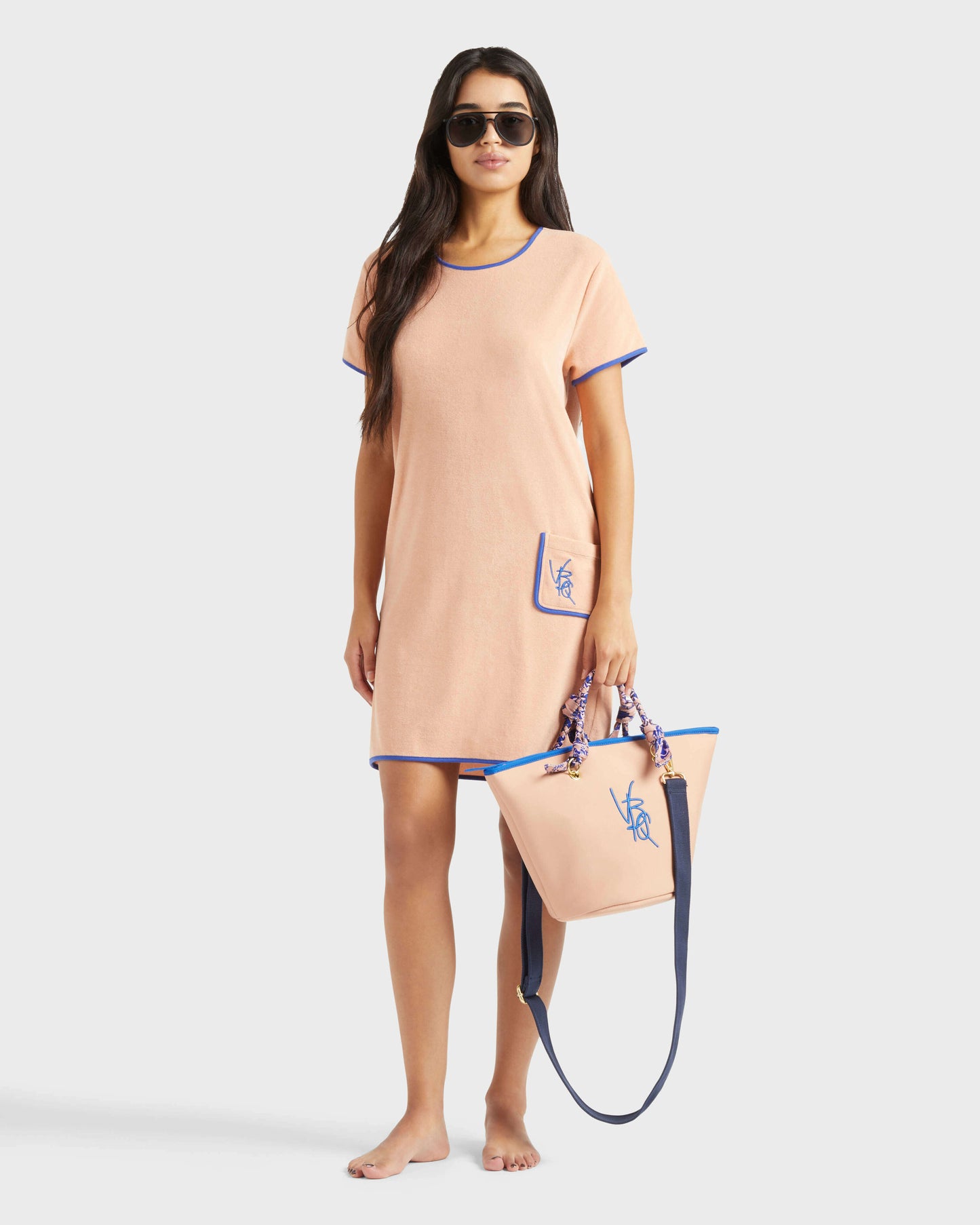 Vilebrequin Women Terry Dress VBQ Line - Pink Blush