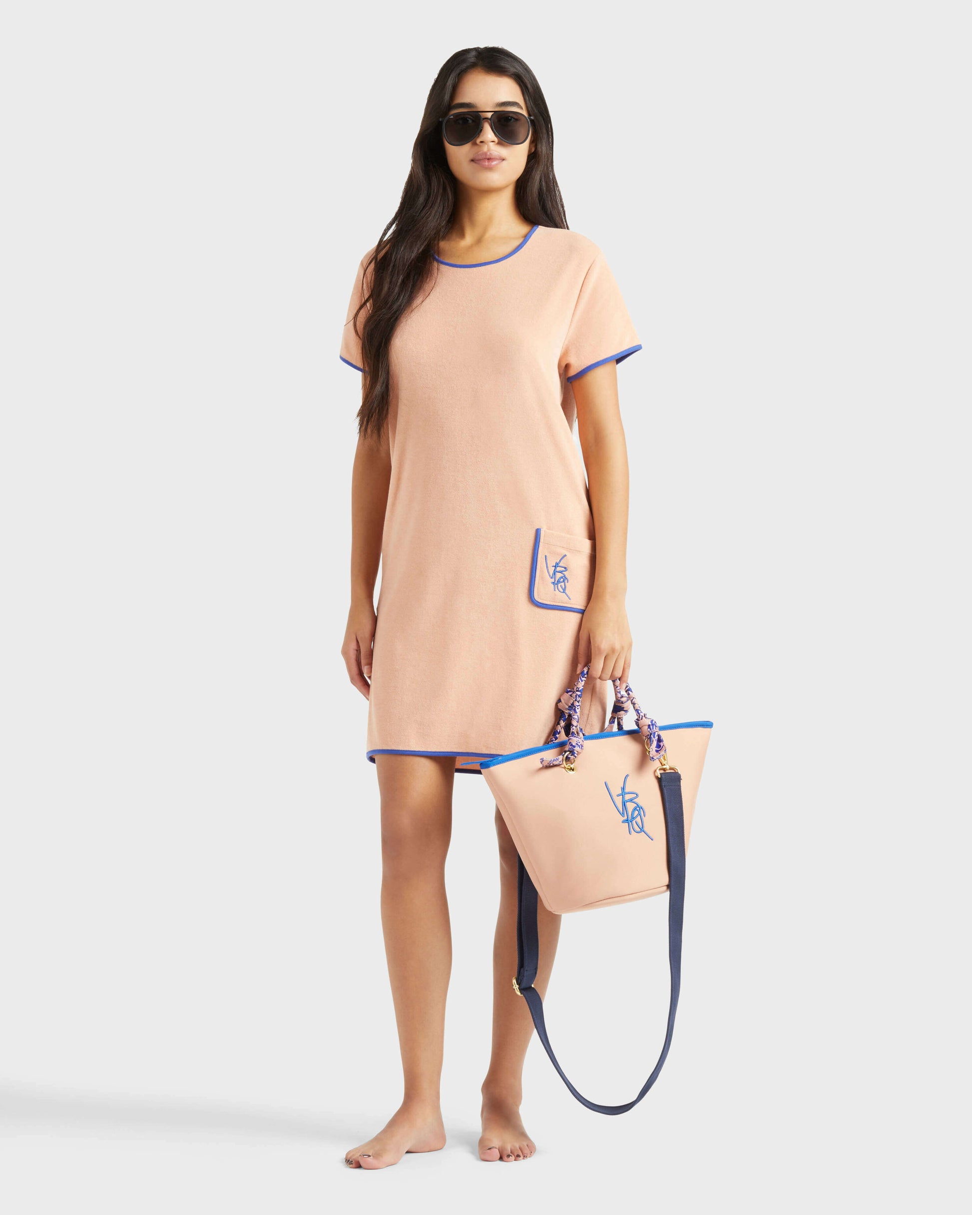 Vilebrequin Women Terry Dress VBQ Line - Pink Blush