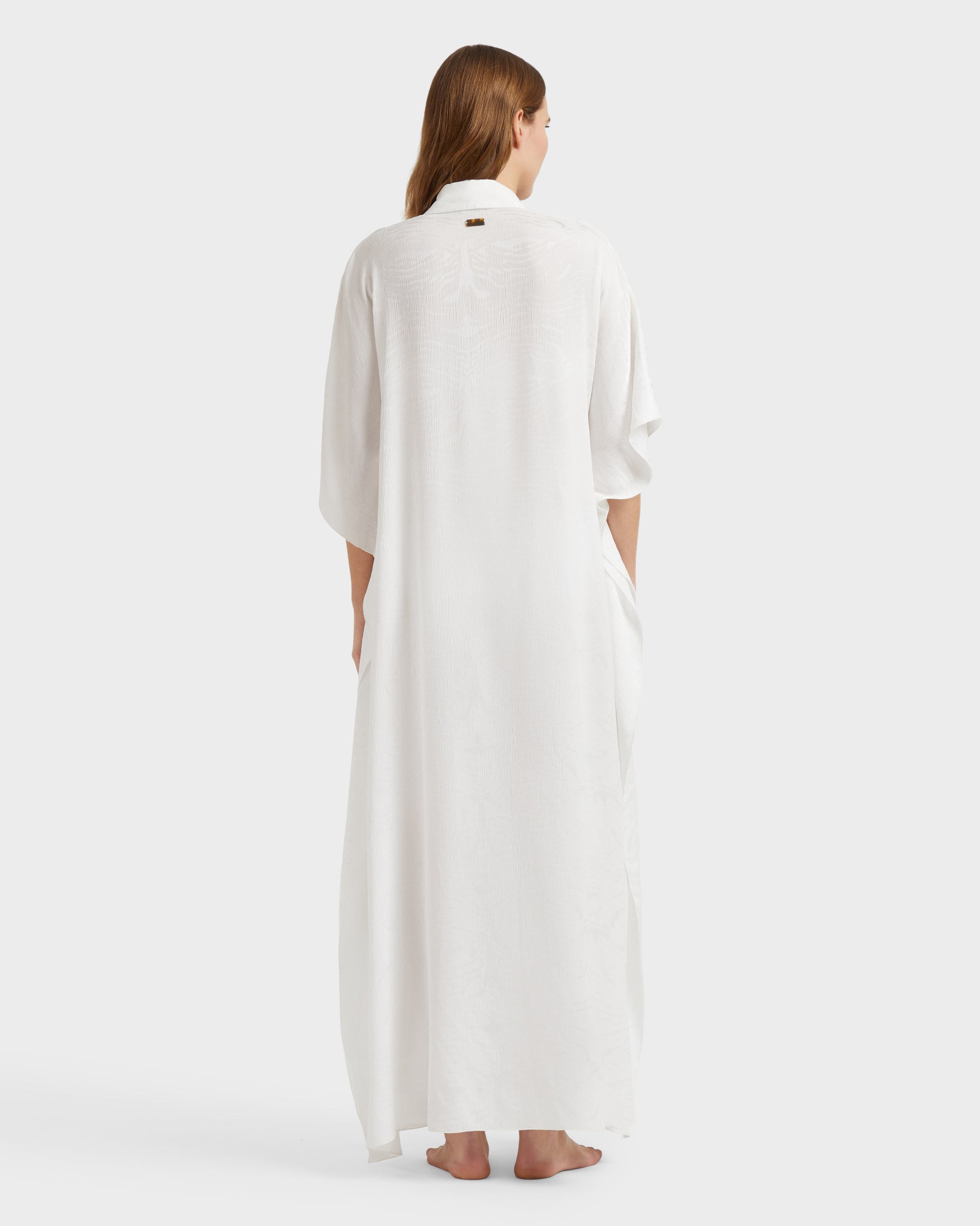 Vilebrequin Women Jacquard Silk Crêpe Kimono - White