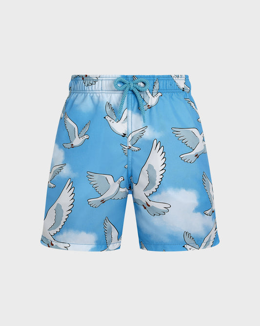 Vilebrequin Boys Boys Swim Shorts Doves - VBQ x 3.PARADIS - Blue Jaipuy