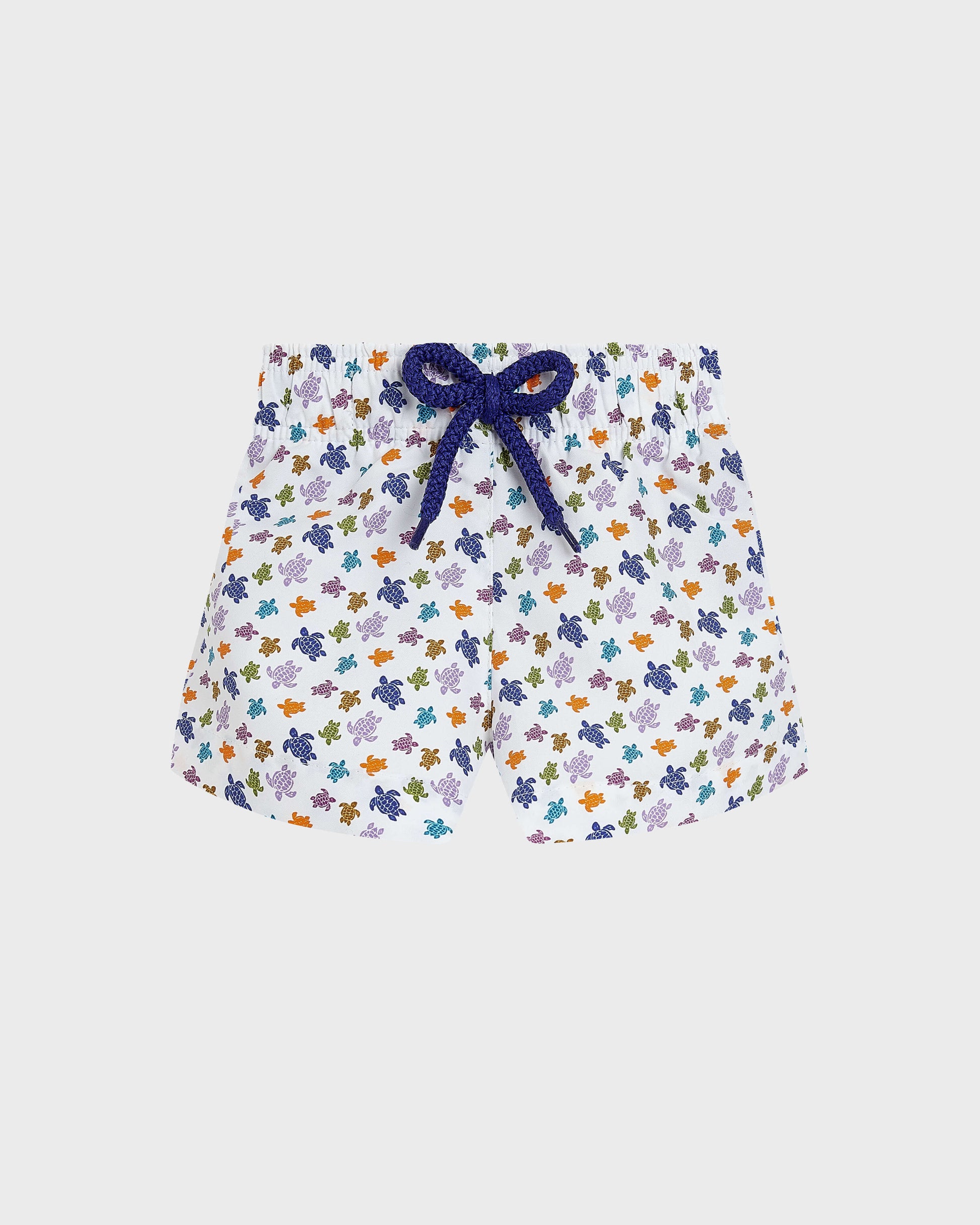 Vilebrequin Boys|Girls Baby Swim Trunks Micro Ronde des Tortues - White