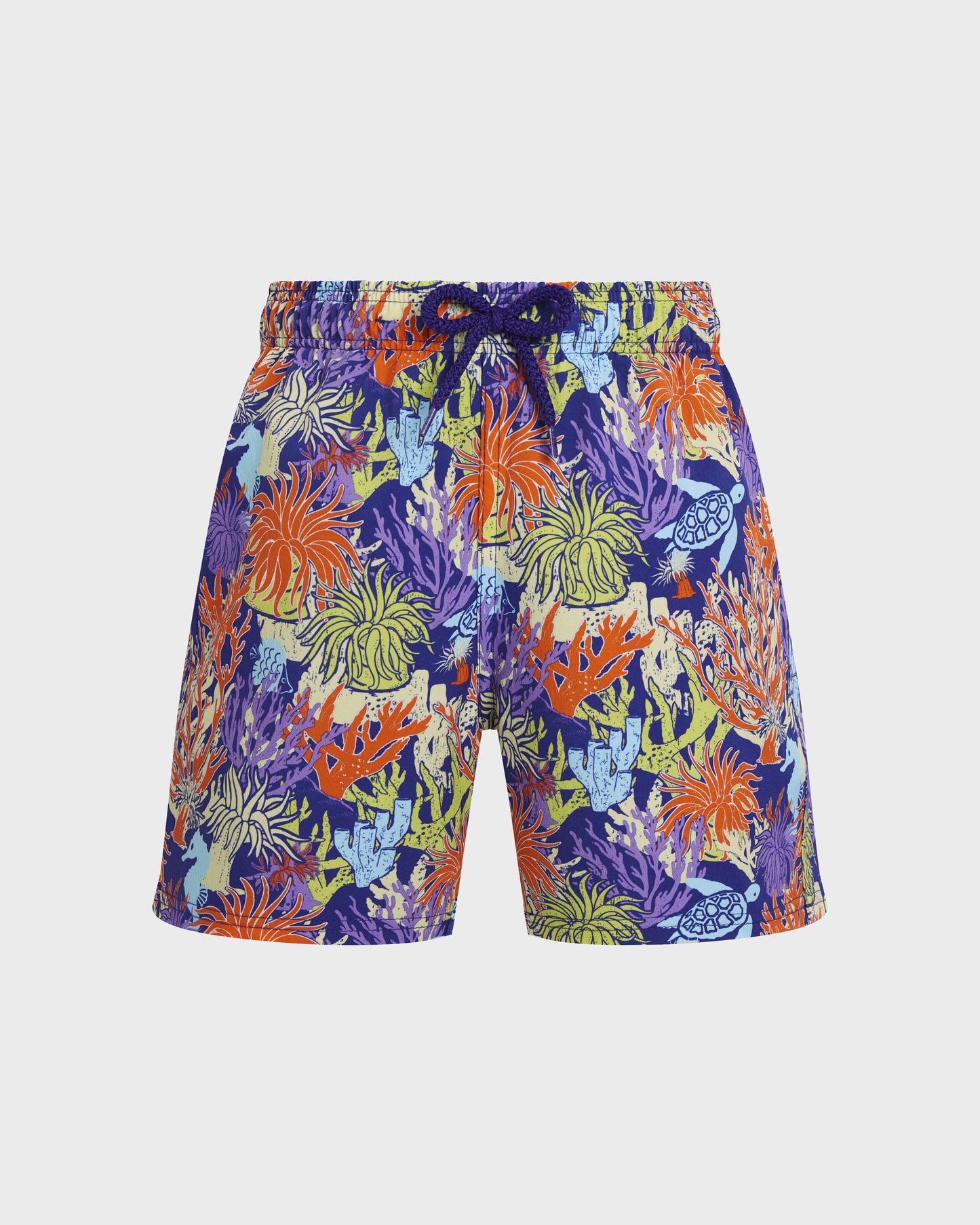Vilebrequin Boys Boys Stretch Swim Trunks Aquatic Life - Blue Versailles