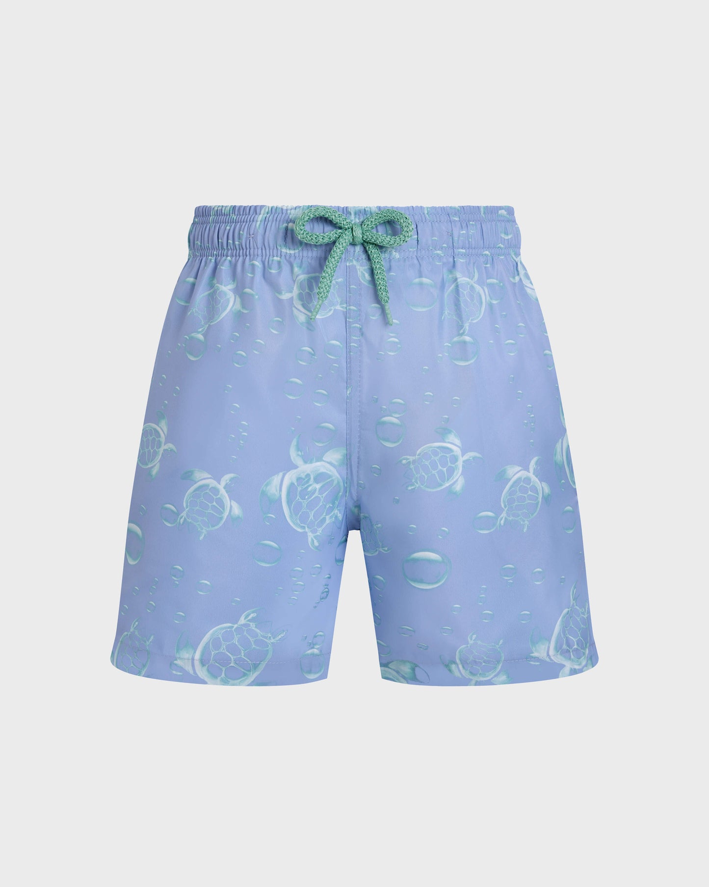 Vilebrequin Boys Boys Ultra-light and packable Swim Trunks Bubbles Turtles 3D - Blue Cloudy