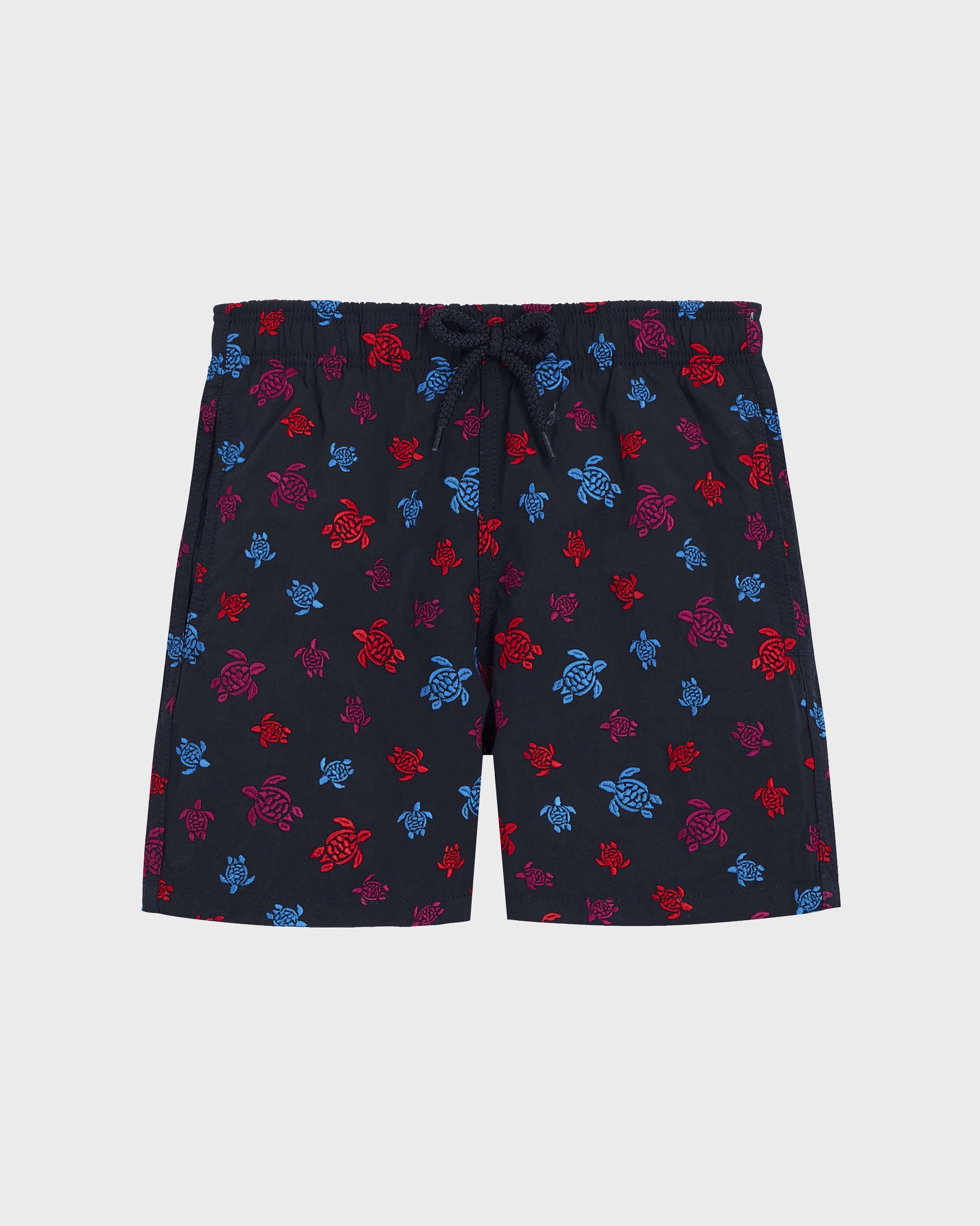 Vilebrequin Boys Boys Embroidered Swim Shorts Ronde des Tortues - Blue Navy